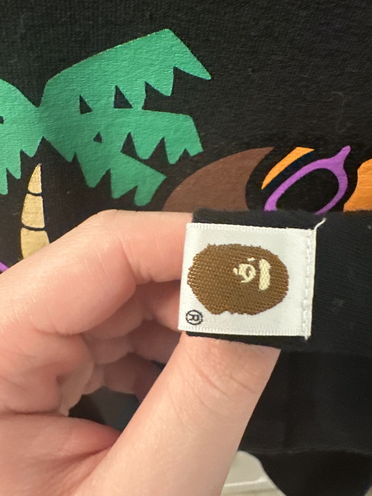Bape Bape Baby Milo Palm Trees Black Tee Size US XL / EU 56 / 4 - 6 Thumbnail
