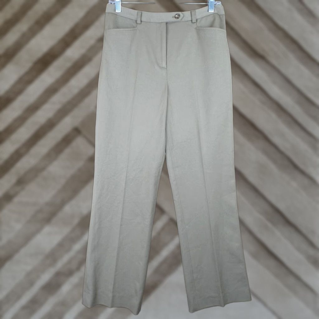 Talbots VINTAGE Talbots Womens Pants Brown Straight Leg High Rise Stretch 8 Size 29" - 1 Thumbnail