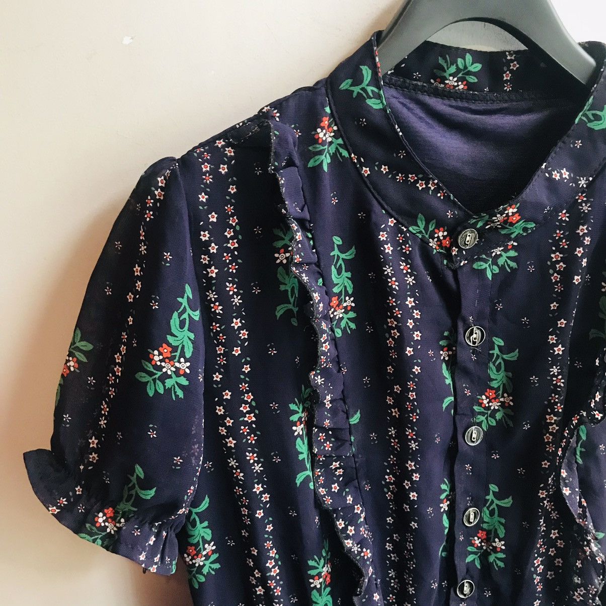 20471120 × Seditionaries Japanese Floral Babydoll MIDI Dress Size M / US 6-8 / IT 42-44 - 3 Thumbnail