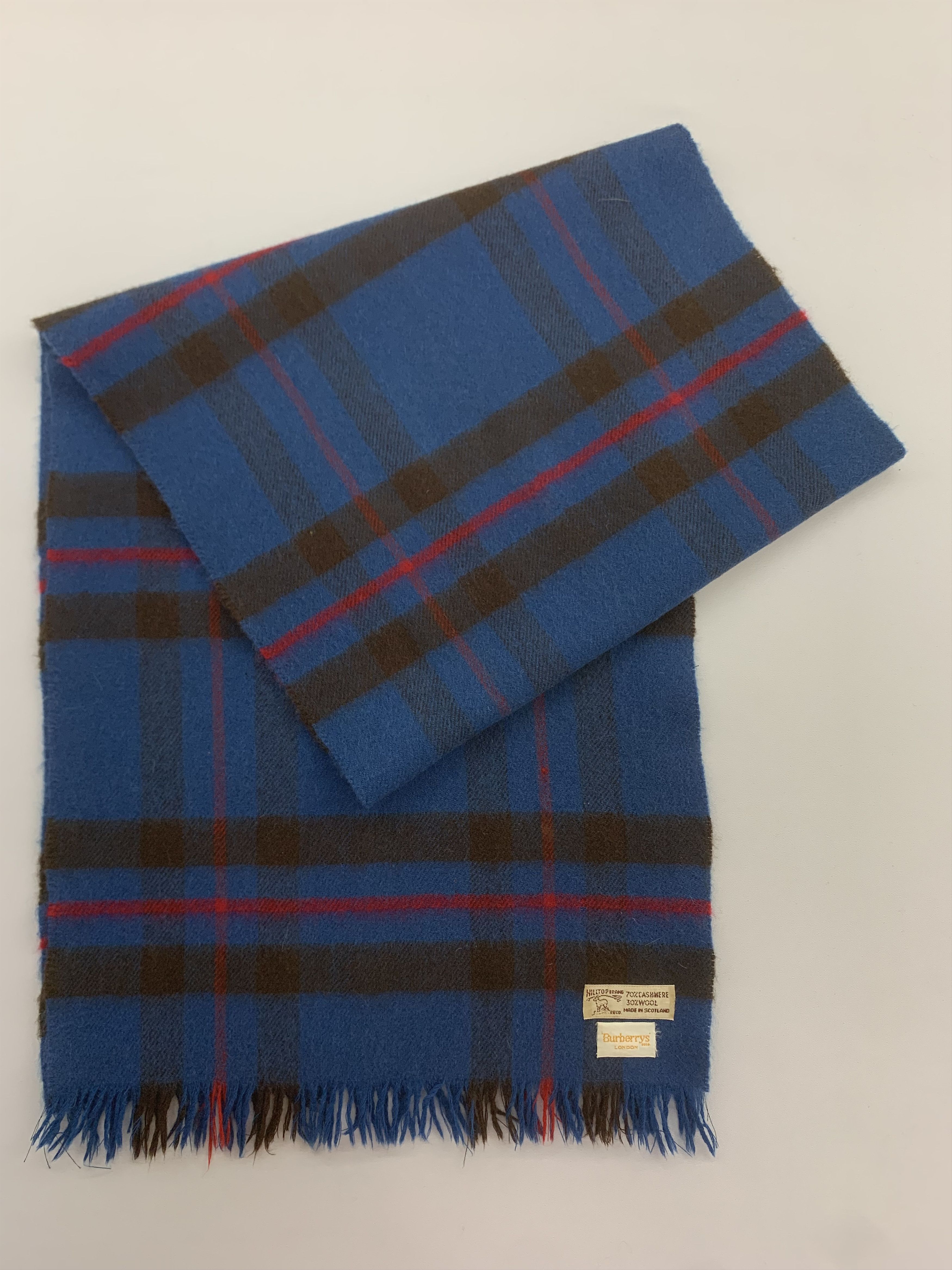 Burberry 80s Burberrys Scarf Wool Cashmere Muffler Neck Wrap BL2013 Size ONE SIZE - 3 Thumbnail