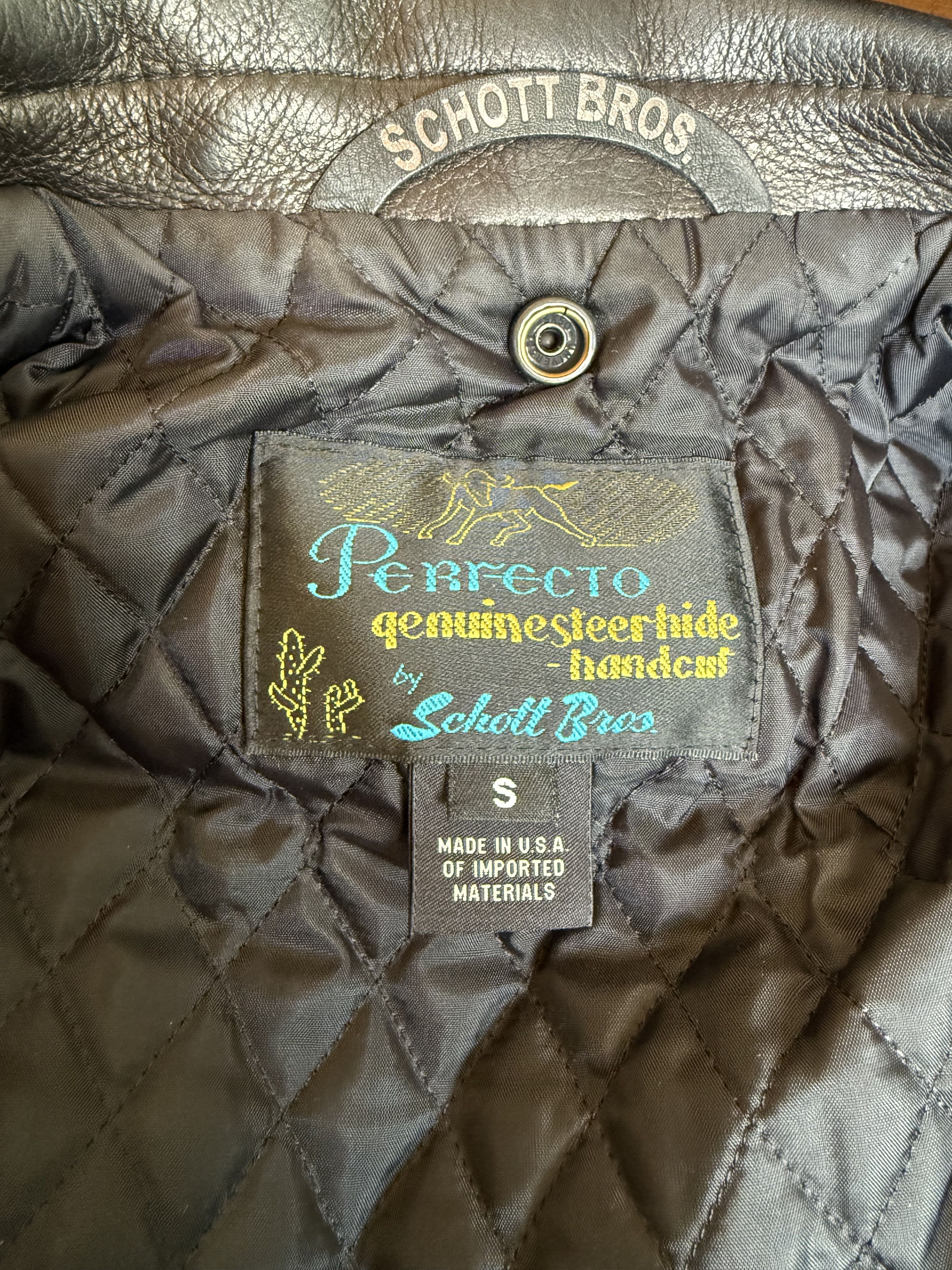 Schott Waxy Natural Cowhide 50's Perfecto Motorcycle Leather Jacket Size US S / EU 44-46 / 1 - 3 Thumbnail