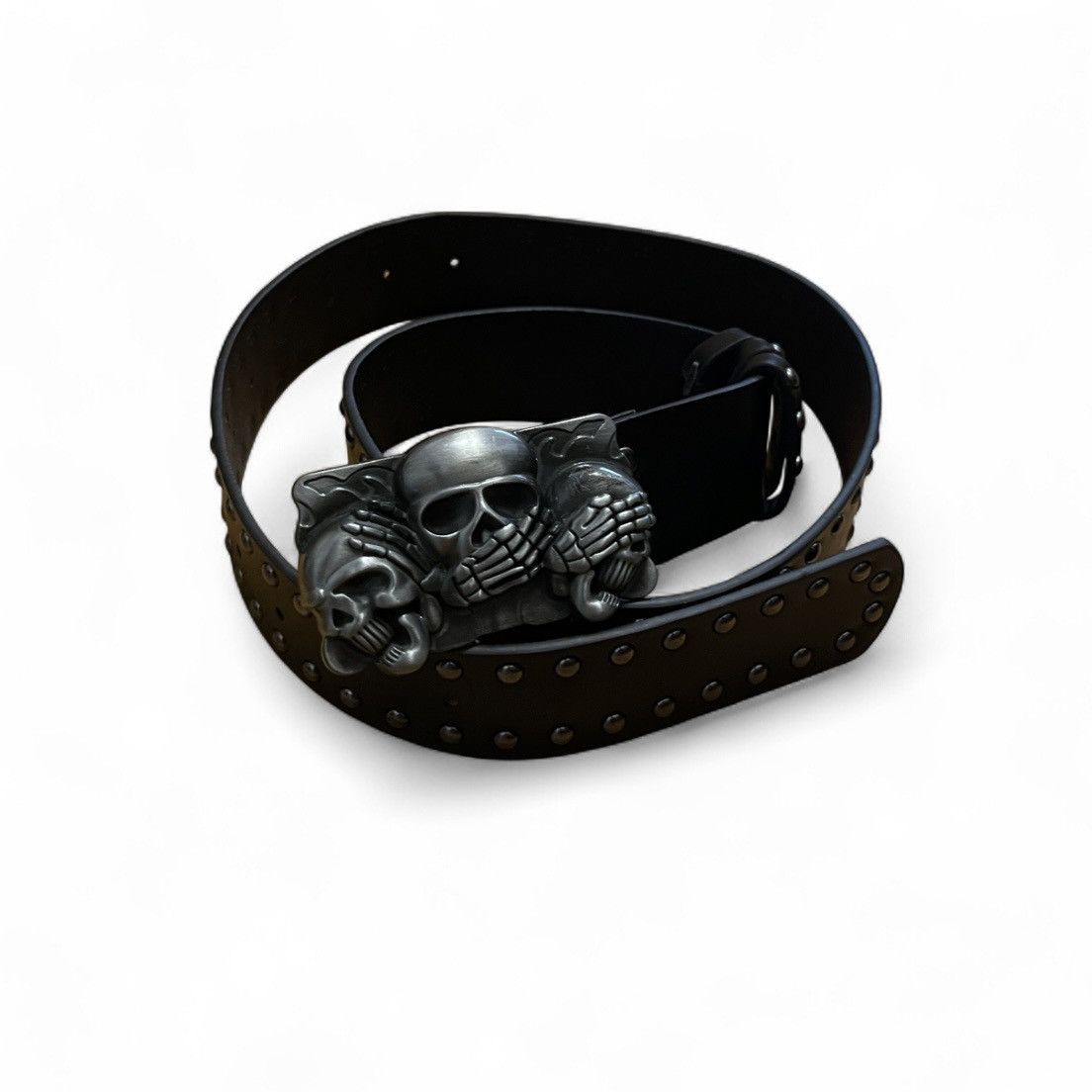 Japanese Brand Fashion Luxury Skeleton Design Retro Belt Jeans Goth Denim Size ONE SIZE - 1 Thumbnail
