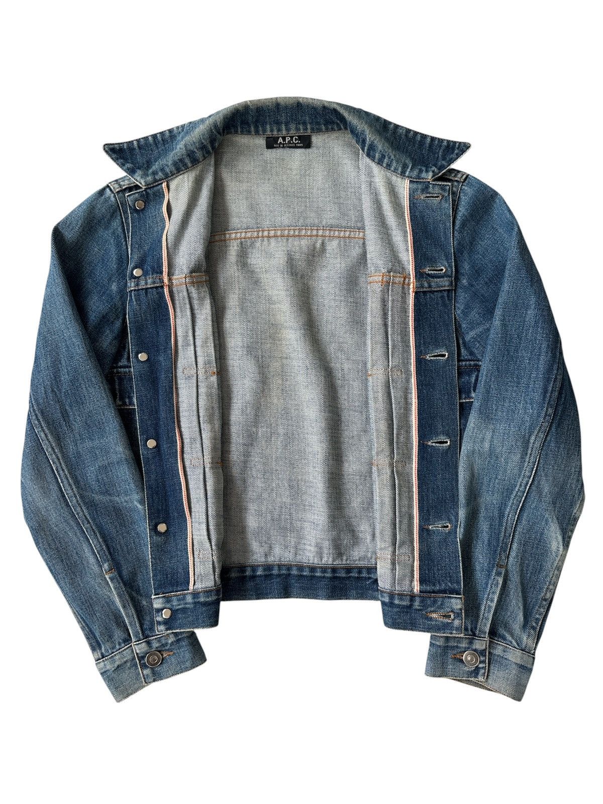 A.P.C. Selvedge Type 2 Trucker Denim Jacket Size US S / EU 44-46 / 1 - 2 Thumbnail