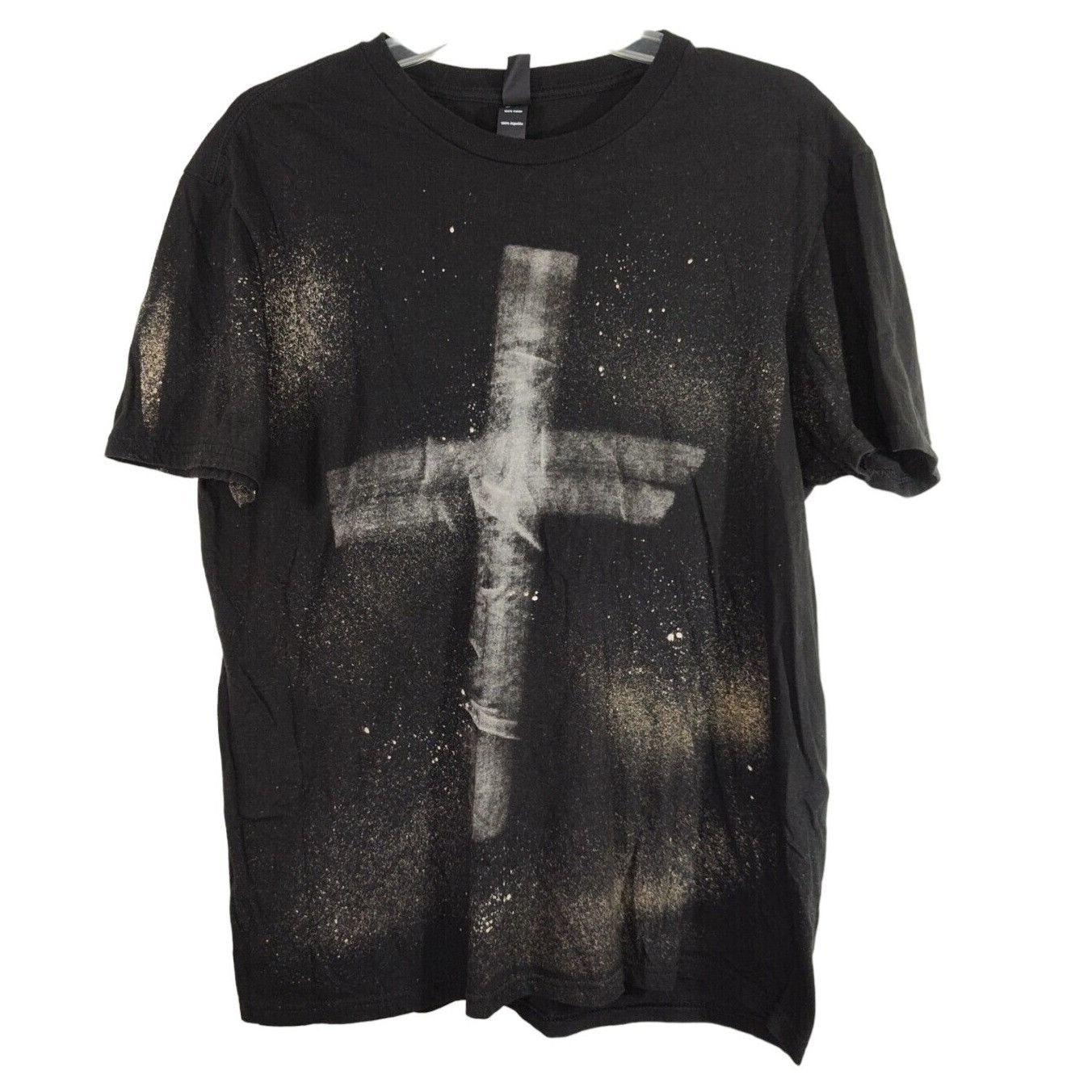 Other District Black Cross T-Shirt Shirt Bleach Spatter Size L Size L / US 10 / IT 46 - 1 Thumbnail