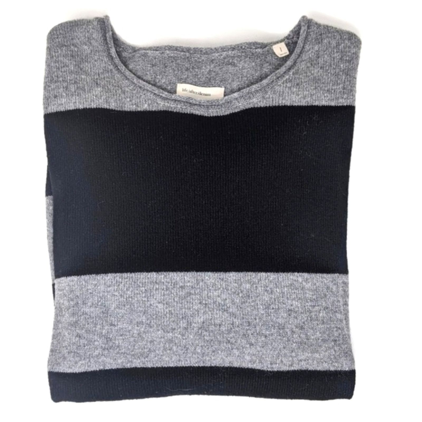 Life After Denim Wool Angora Sweater Nautical Coastal Small