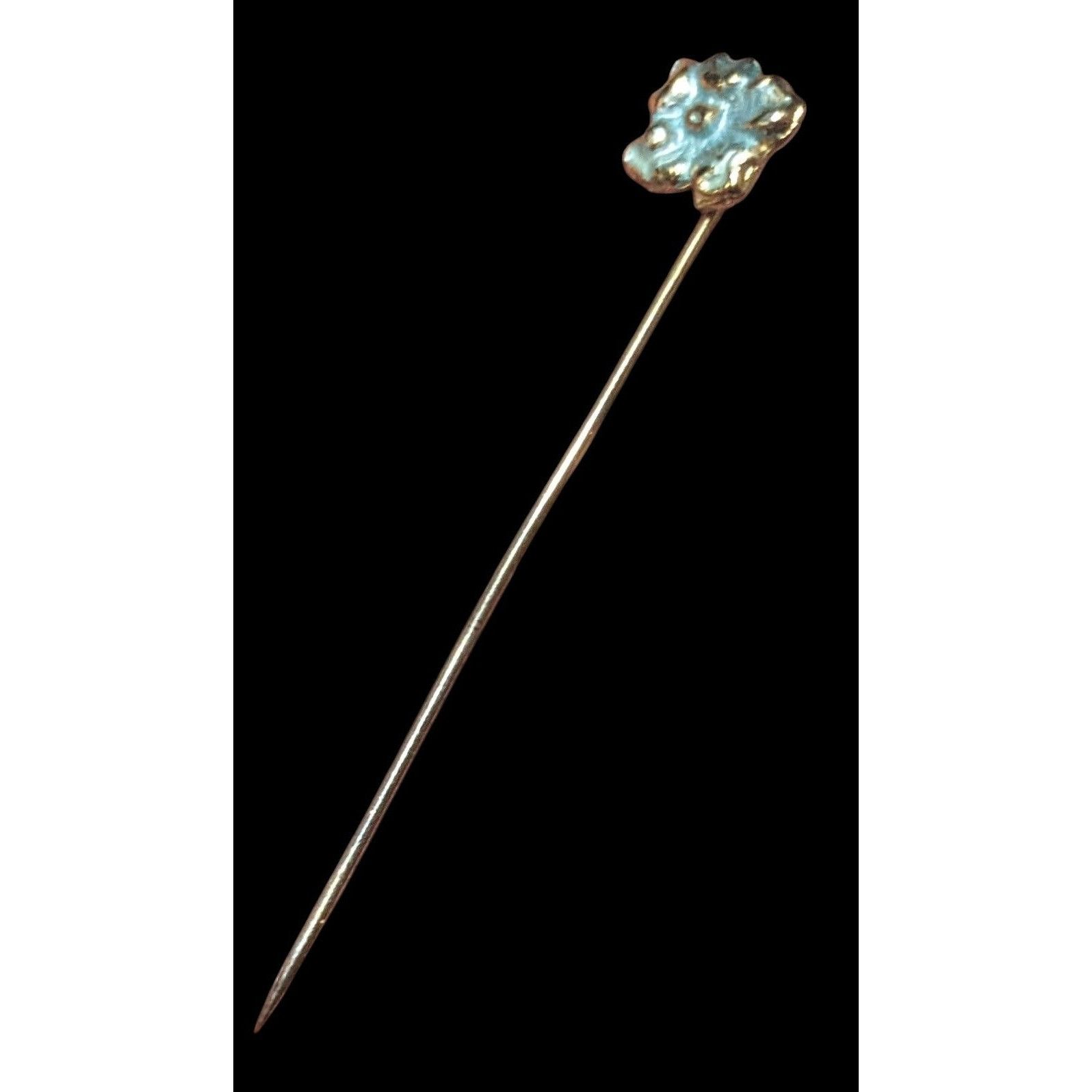 Other Vintage Blue Floral Enamel Gold Tone Stick Pin Size ONE SIZE - 1 Thumbnail