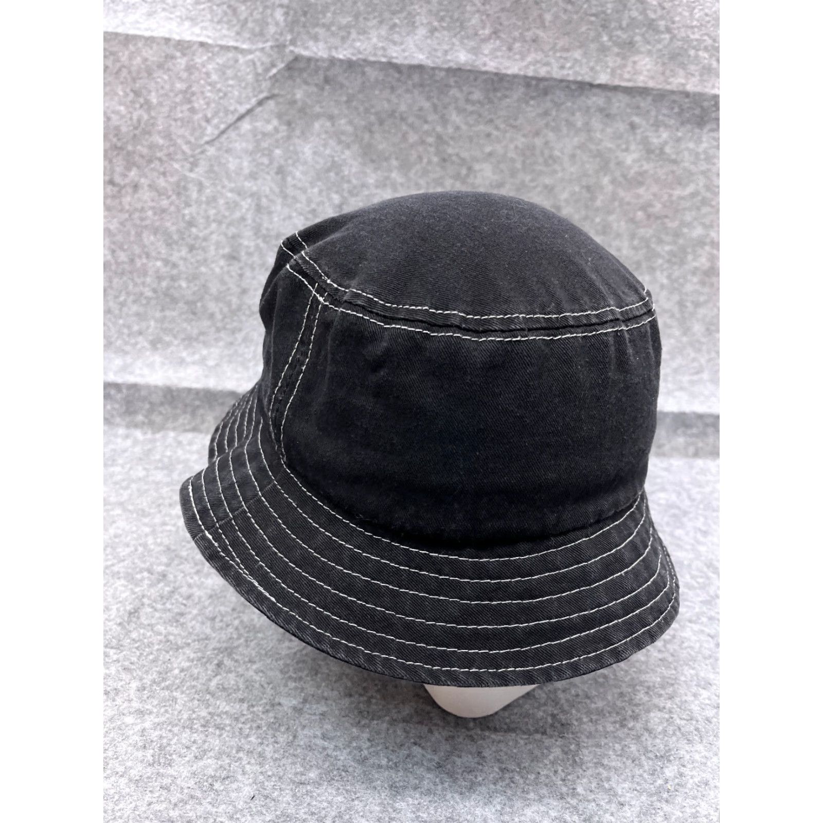Vintage VINTAGE Bucket Hat Adult One Size Black 100% Cotton Outdoors Twill Hat Mens Black One Size Cotton Twill Outdoor Cap Size ONE SIZE - 5 Thumbnail