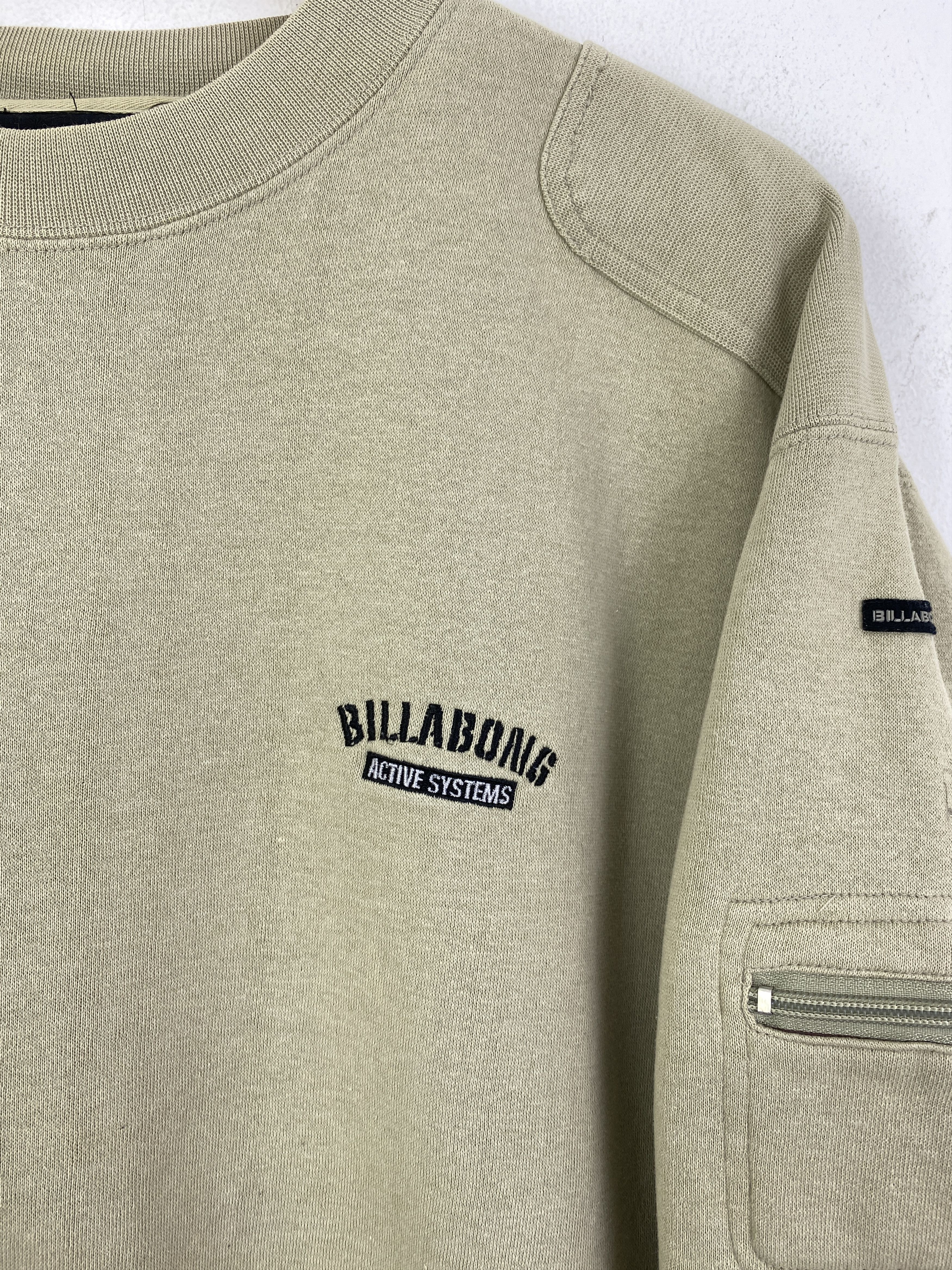 Billabong Vintage Billabong Zip Pocket On Sleeve Sweatshirt SH0168 Size US M / EU 48-50 / 2 - 8 Thumbnail
