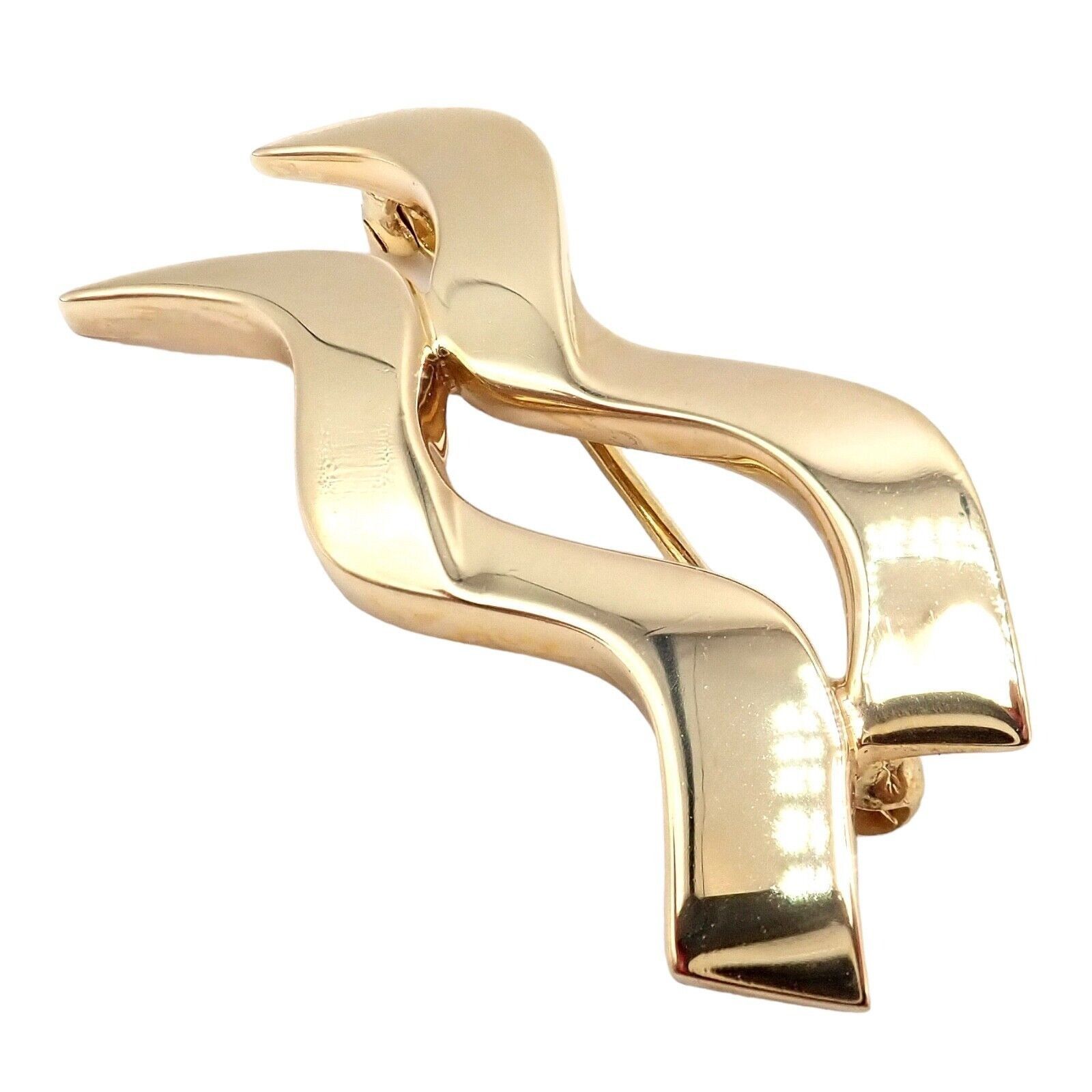 image of Tiffany Co Tiffany & Co Yellow Gold Picasso Zodiac Aquarius Brooch Pin, Women's