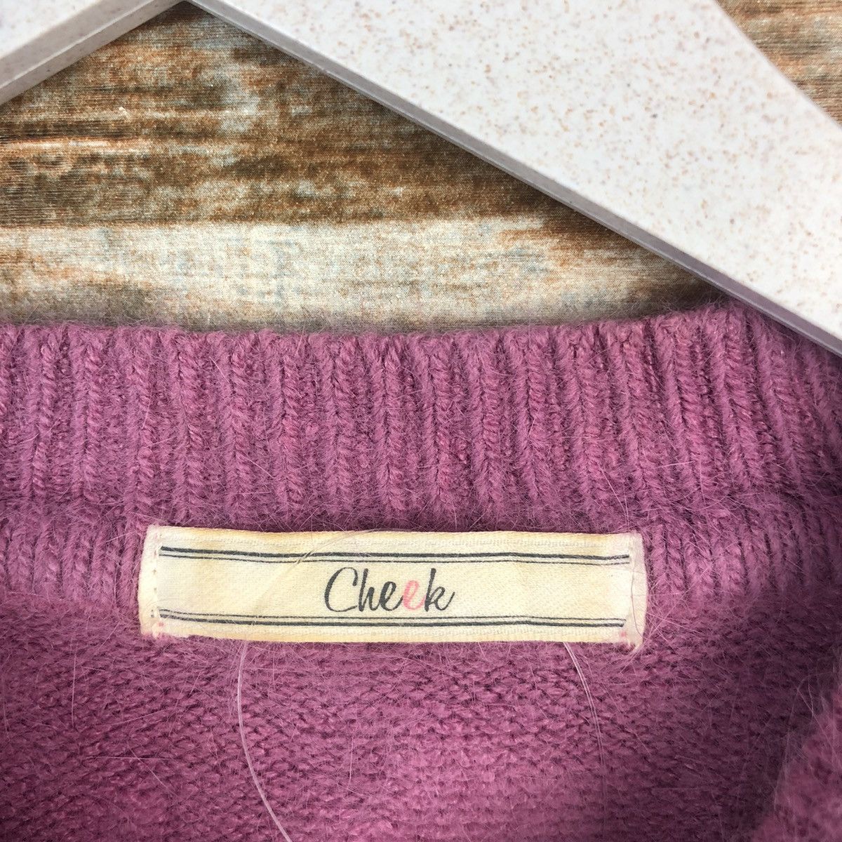 Homespun Knitwear × Japanese Brand Cheek Purple mohair fur vintage sweatshirt knitwear #A1326 Size M / US 6-8 / IT 42-44 - 9 Thumbnail