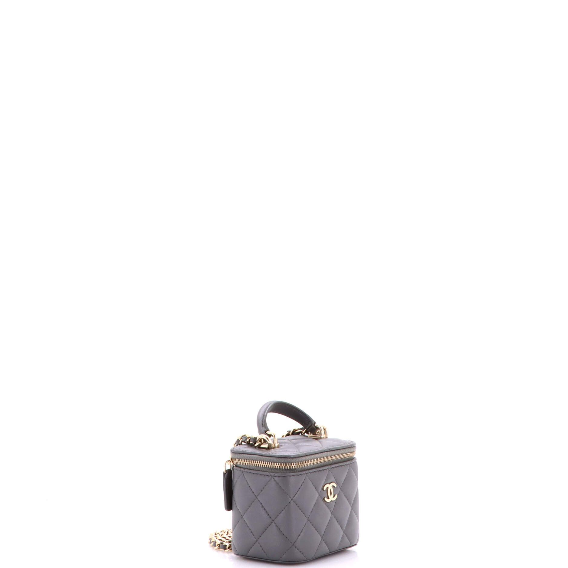 Chanel Classic Top Handle Vanity Case with Chain Quilted Lambskin M Size ONE SIZE - 1 Thumbnail