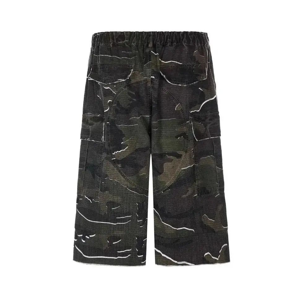 Japanese Brand × Jean Streetwear Washed Retro Camouflage Baggy Jorts Shorts Size US 32 / EU 48 - 5 Thumbnail