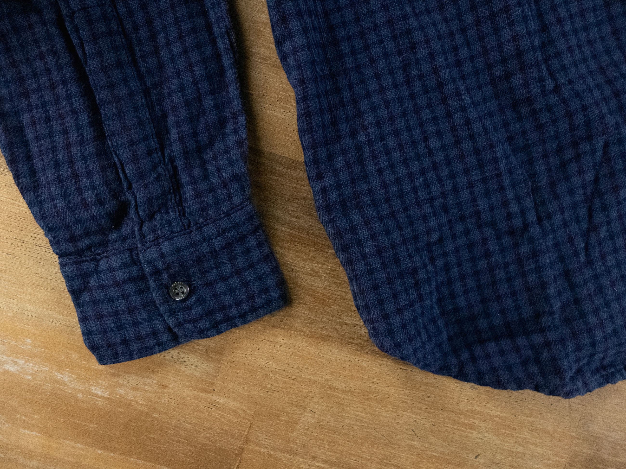 Aspesi ASPESI New Robert blue check button down flannel shirt M Size US M / EU 48-50 / 2 - 8 Thumbnail