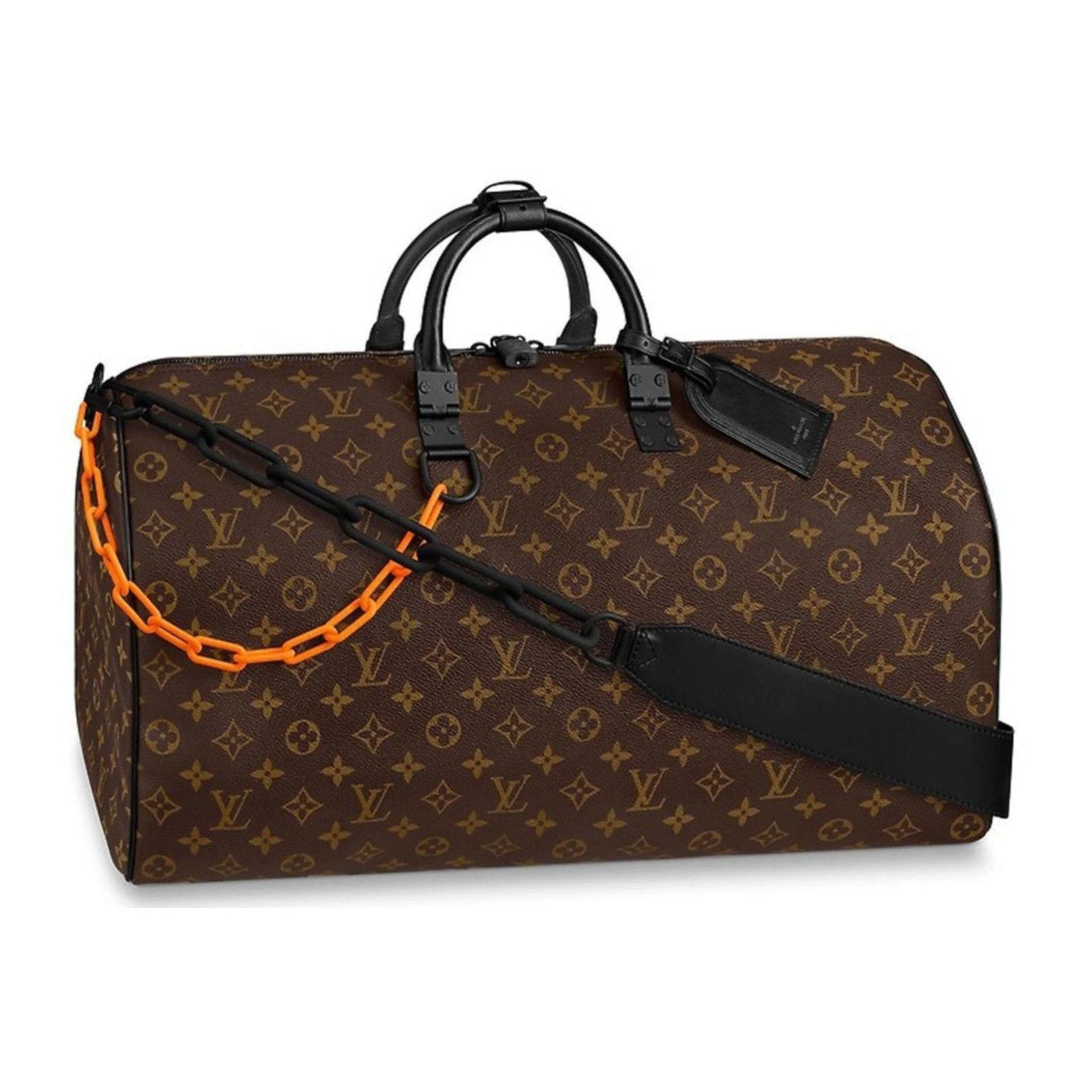 Louis Vuitton Louis Vuitton Keepall Bandouliere Orange Chain Weekend Bag Size ONE SIZE - 1 Thumbnail