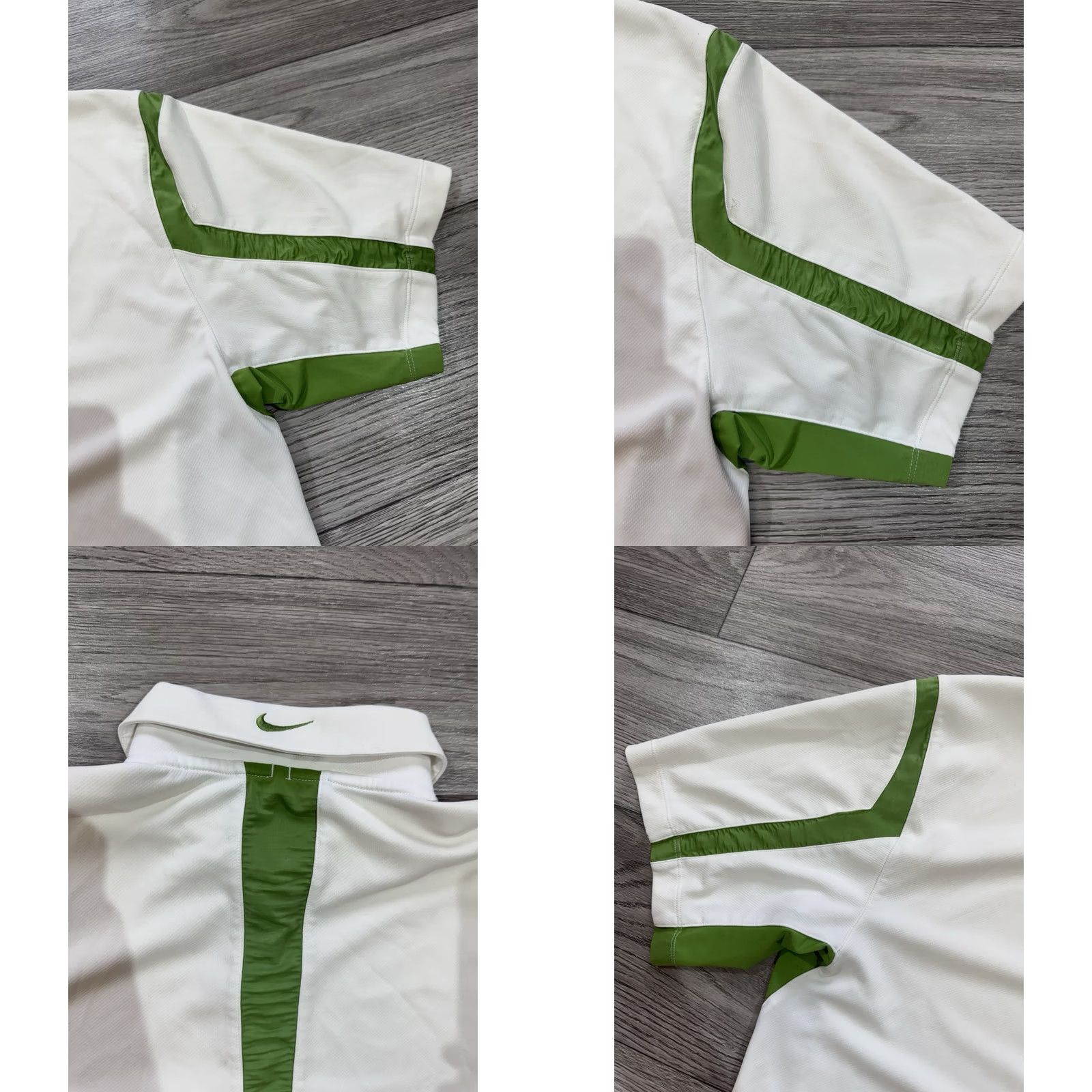 Nike VINTAGE Nike Tennis Polo Shirt White Green 335924-100 Federer Agassi Style Sz L Mens Shirt White Green Nike Tennis Polo 335924-100 Vintage L Mens Size US L / EU 52-54 / 3 - 10 Thumbnail