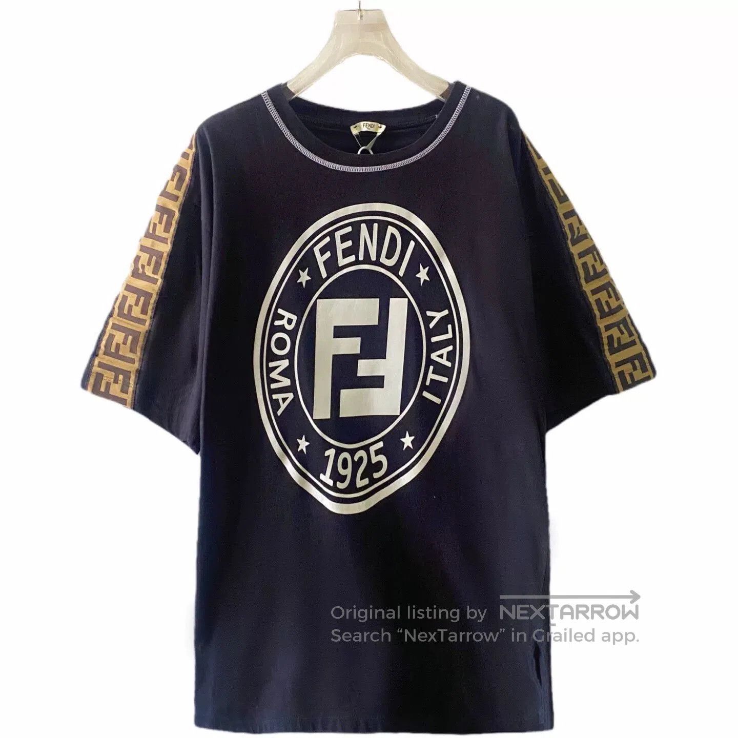 Fendi Fendi Black Logo Print Short Sleeve T-Shirt. Size US L / EU 52-54 / 3 - 1 Thumbnail