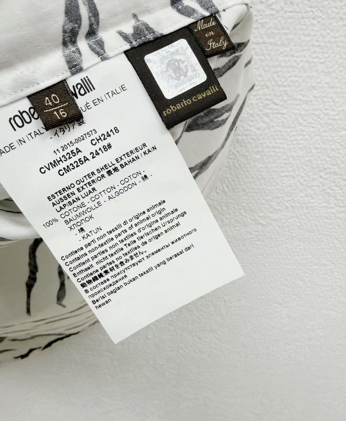 Roberto Cavalli Roberto Cavalli 100% Cotton Short Sleeve Shirt J30 Size US S / EU 44-46 / 1 - 7 Thumbnail