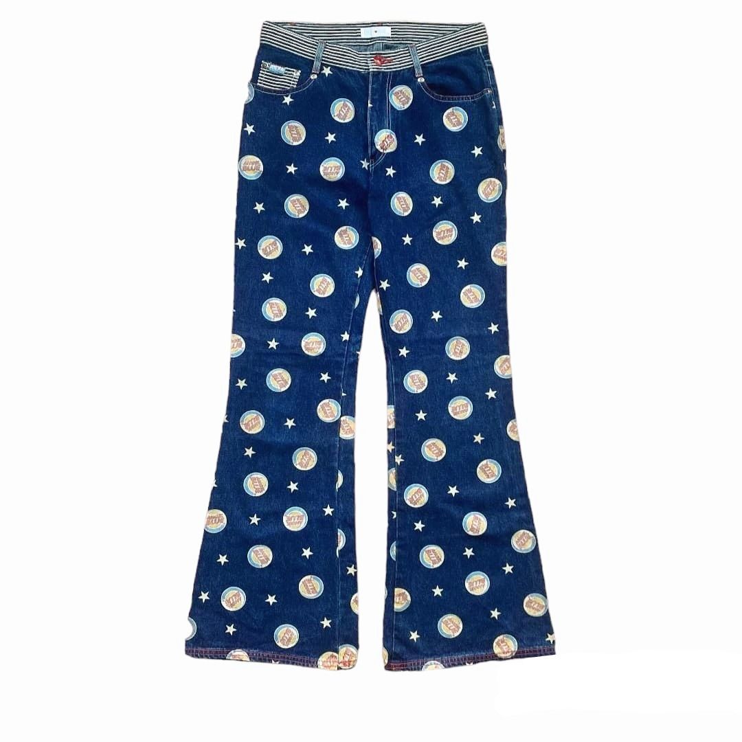 Angel Blue FLARE JEANS Angel Blue Fullprint Bootcut Denim Jeans Size US 28 / EU 44 - 2 Thumbnail