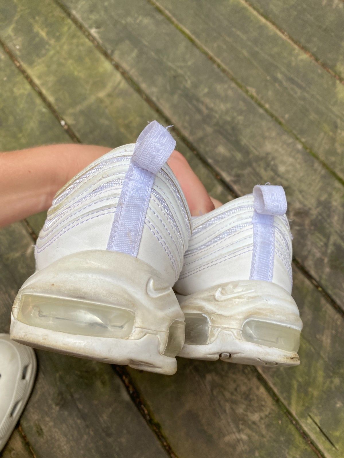 Nike Nike Air Max 97 Triple White Wolf Gray Running Shoes 921826 Size US 10.5 / EU 43-44 - 8 Thumbnail