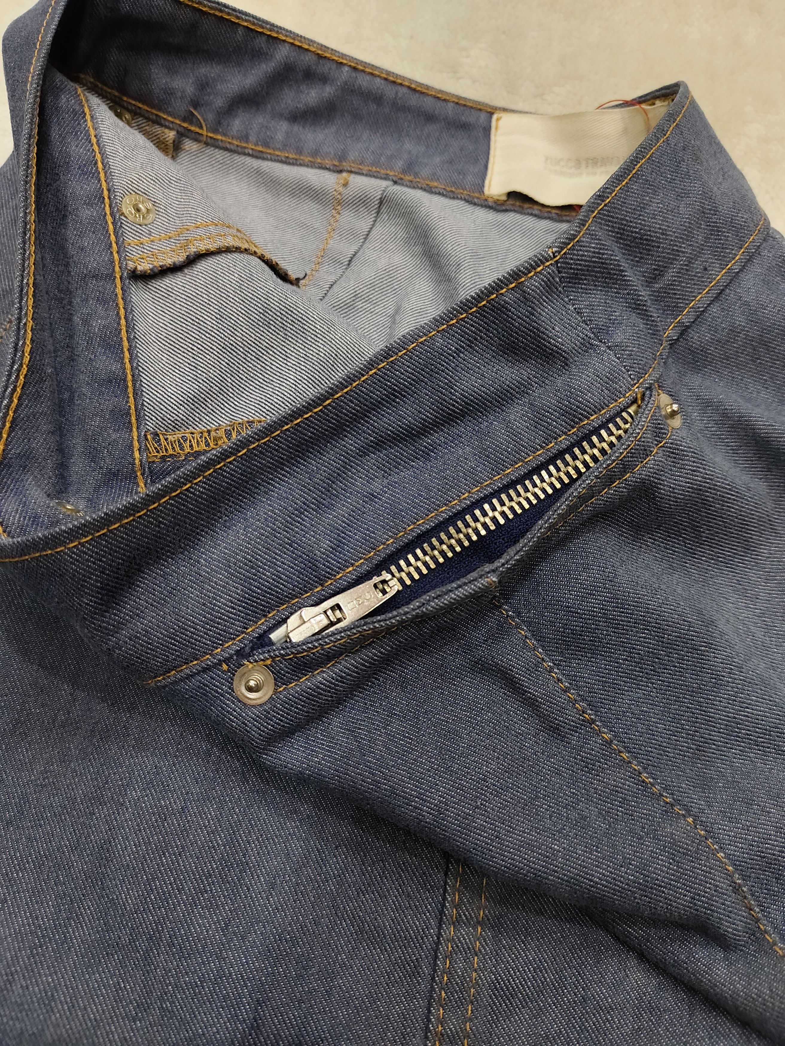 CABANE de ZUCCa 💥 Vtg Zucca Travail 🇯🇵 Denim Knee Skirt Size 28" / US 6 / IT 42 - 6 Thumbnail