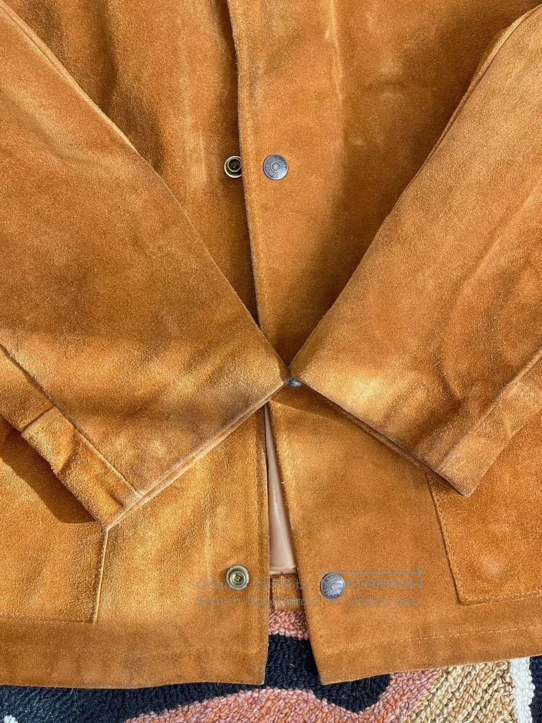 Schott Schott Farmer pumpkin-colored suede suit jacket Size US XXL / EU 58 / 5 - 7 Thumbnail