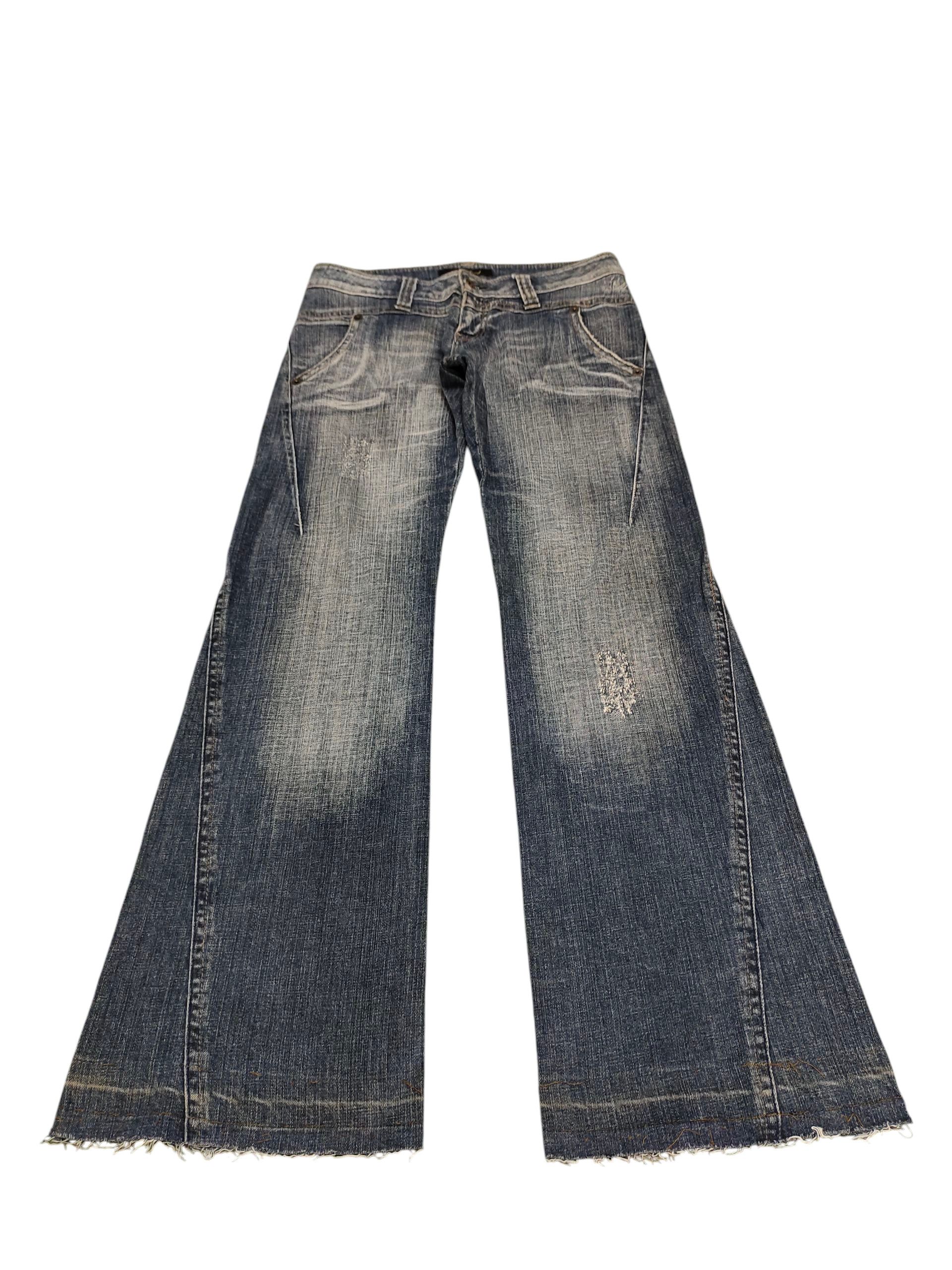 Hysteric Glamour Flare Jeans Camel Road Clawmark Distress Faded Bootcut Y2k Size US 32 / EU 48 - 2 Thumbnail