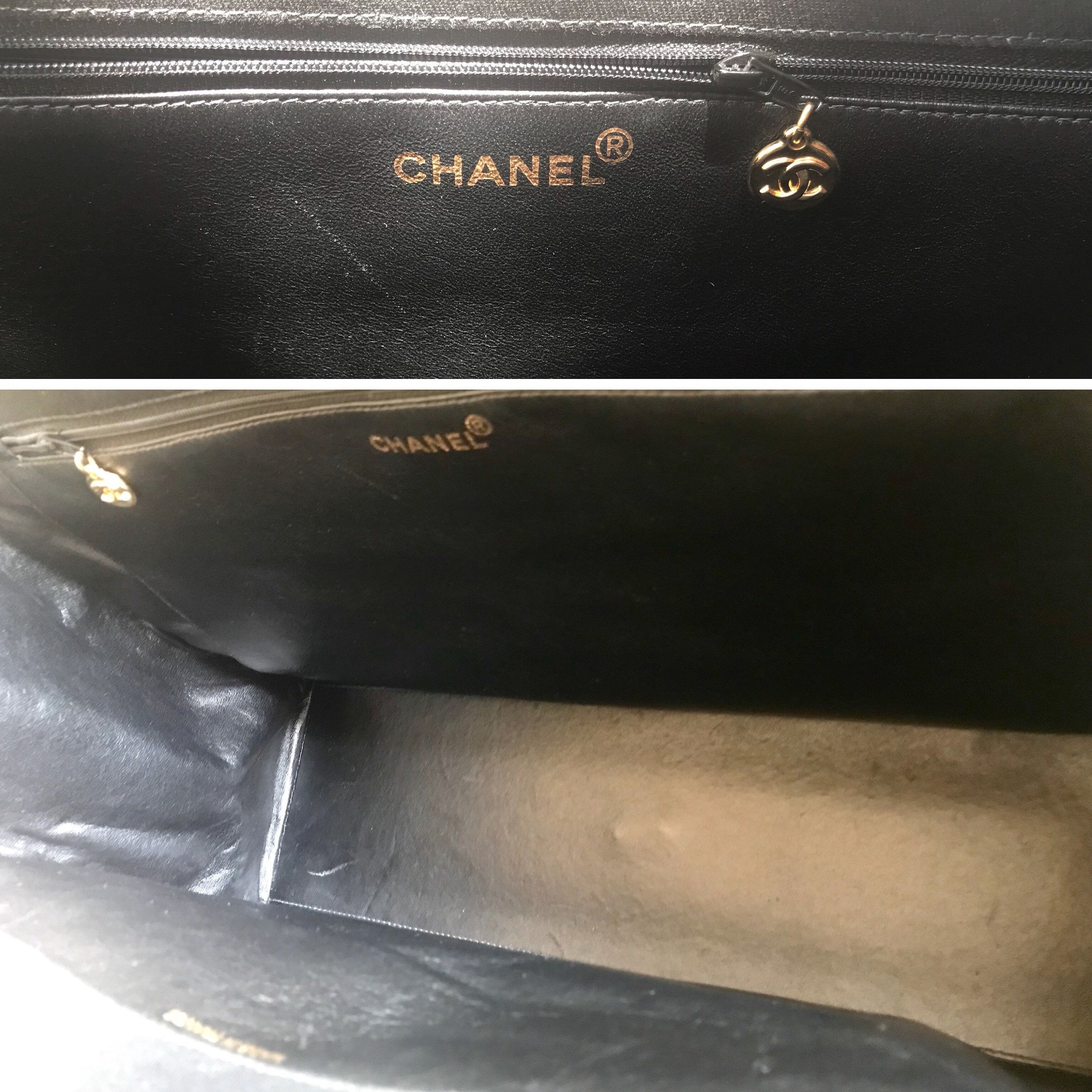 Chanel Vintage CHANEL black fabric canvas large tote bag with logo Size ONE SIZE - 9 Thumbnail