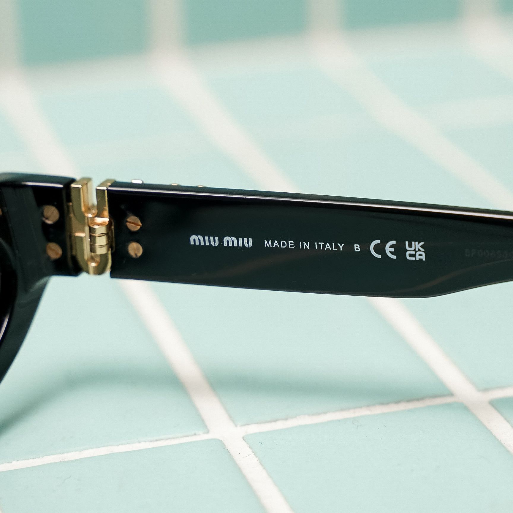 Miu Miu MIU MIU MU 07ZS 1AB5S0 Sunglasses BLACK Size ONE SIZE - 7 Thumbnail