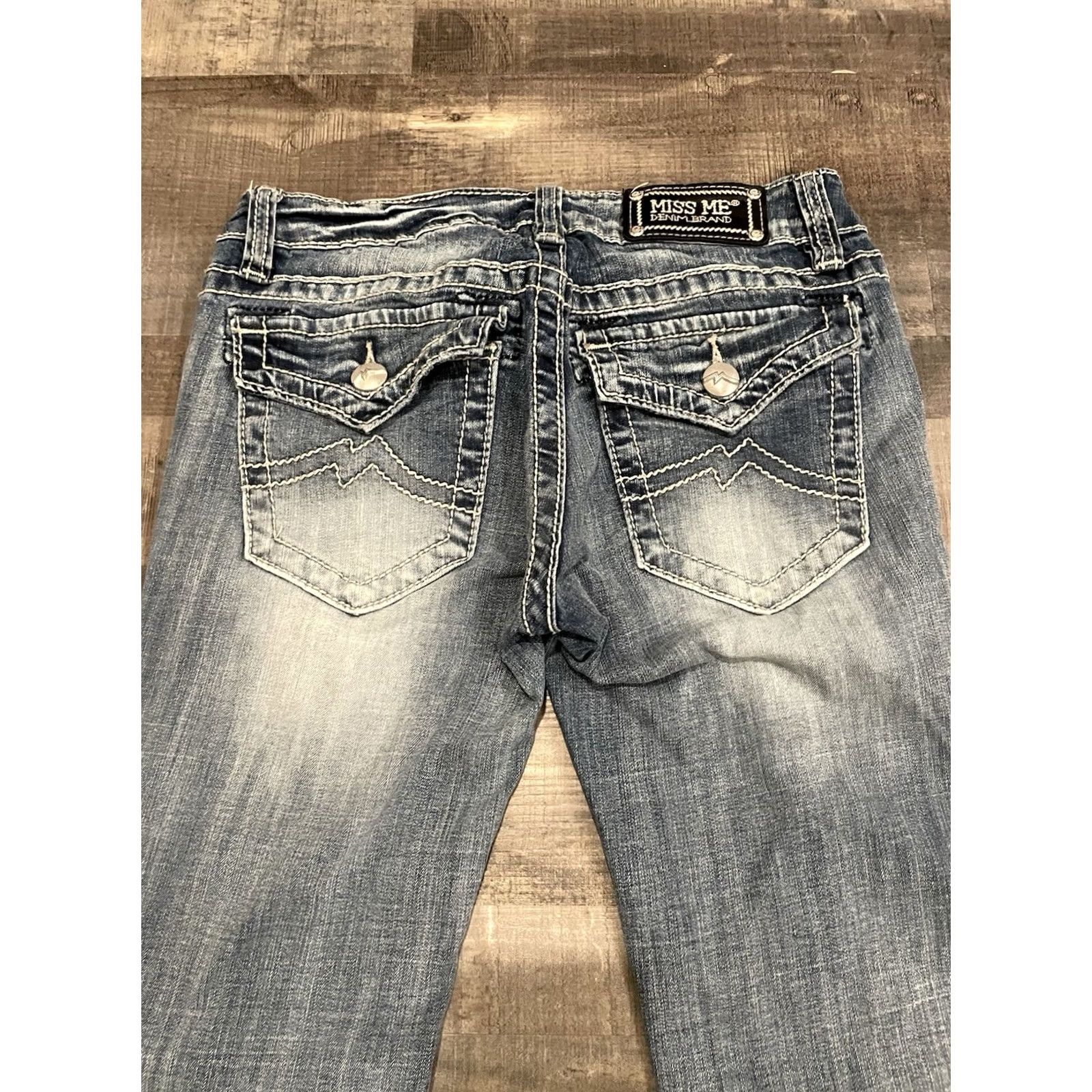 Miss Me Miss Me Bootcut Jeans 28x32 Rhinestone Denim 5-Pocket Cowboy Women Blue F469 Size 28" / US 6 / IT 42 - 2 Thumbnail