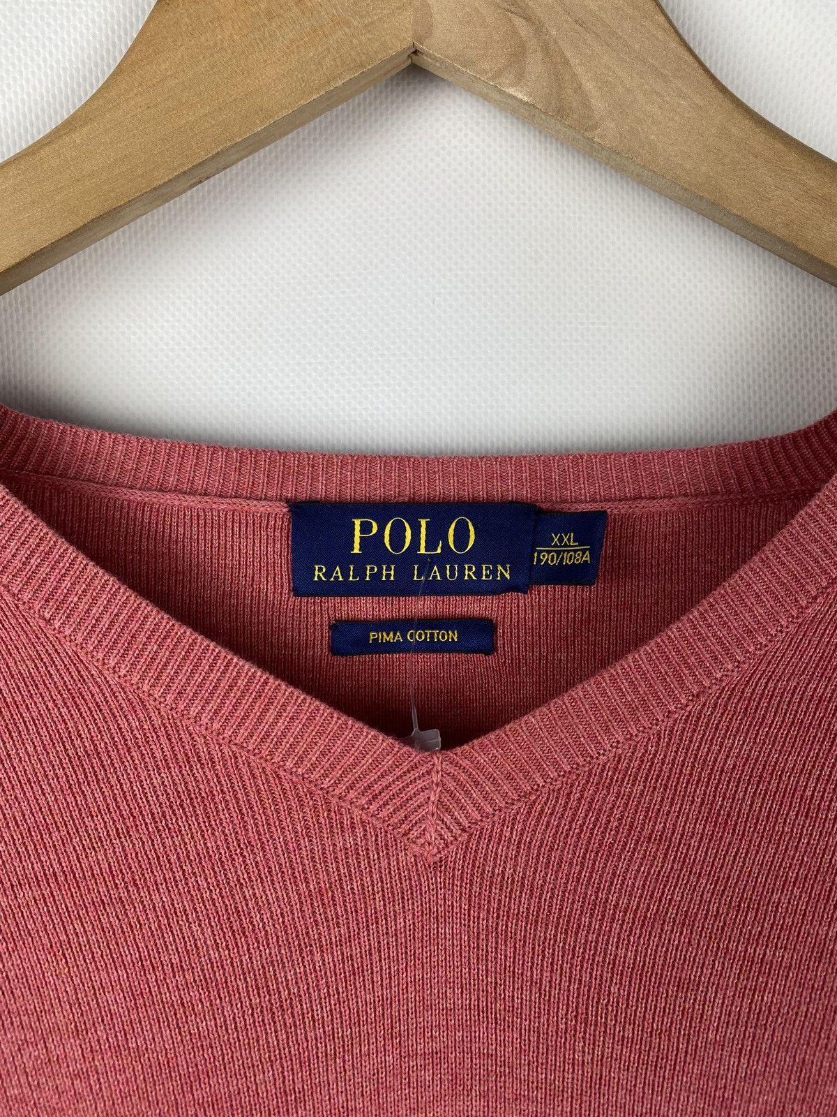 Polo Ralph Lauren Polo Ralph Lauren men’s V-neck Pima Cotton Sweater Pullover Size US XXL / EU 58 / 5 - 9 Thumbnail