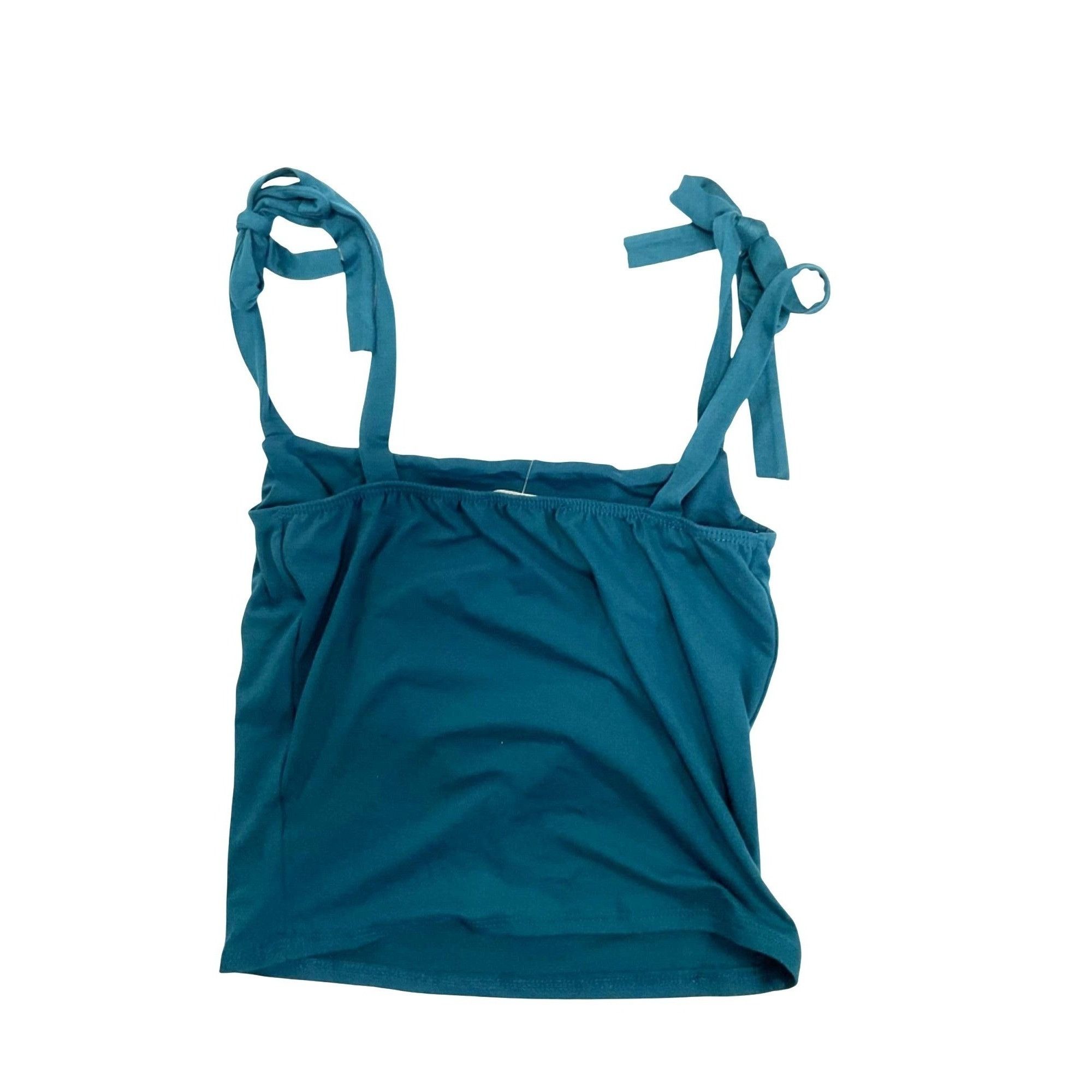 Other Teal Tie-Shoulder Tank Top By Gaze Size S Polyester/Spandex Size S / US 4 / IT 40 - 4 Thumbnail