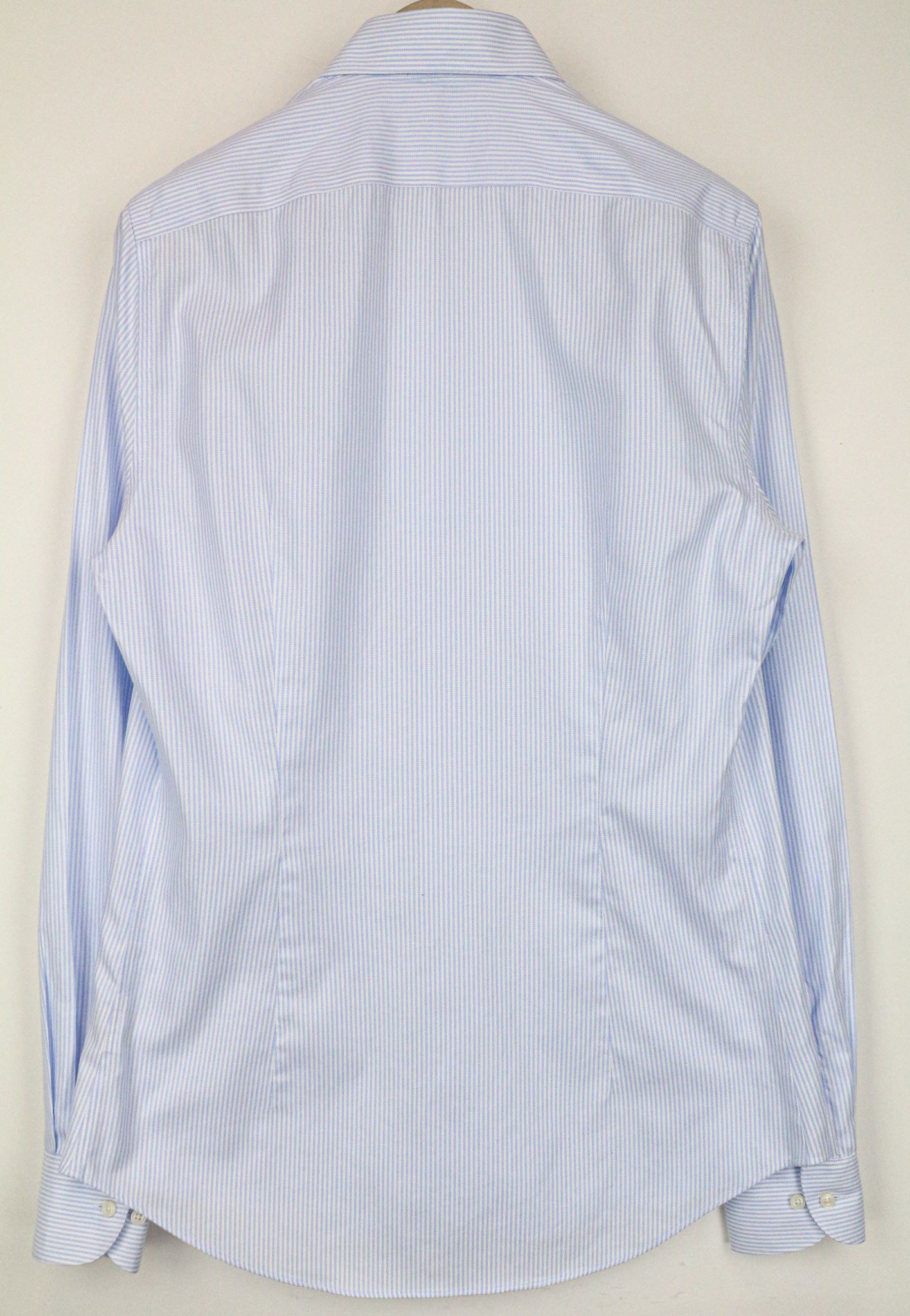Suitsupply 39L/15 1/2L Extra Slim Blue Cotton Stripe Shirt 79435 Size 40R - 2 Thumbnail
