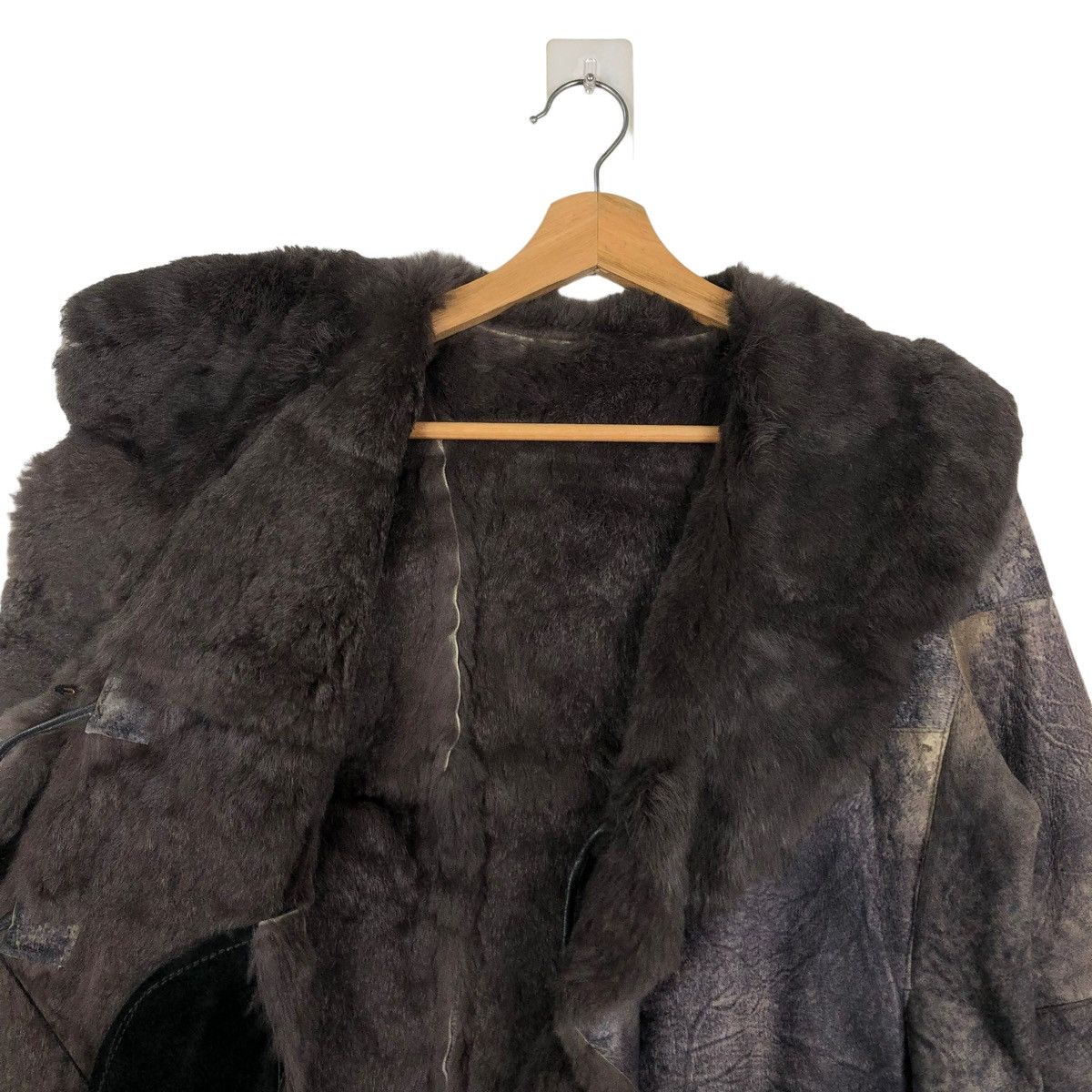 Japanese Brand 🔥VINTAGE LEATHER JACKET PATCHWORK CONCERTINA MINK FUR Size M / US 6-8 / IT 42-44 - 10 Thumbnail