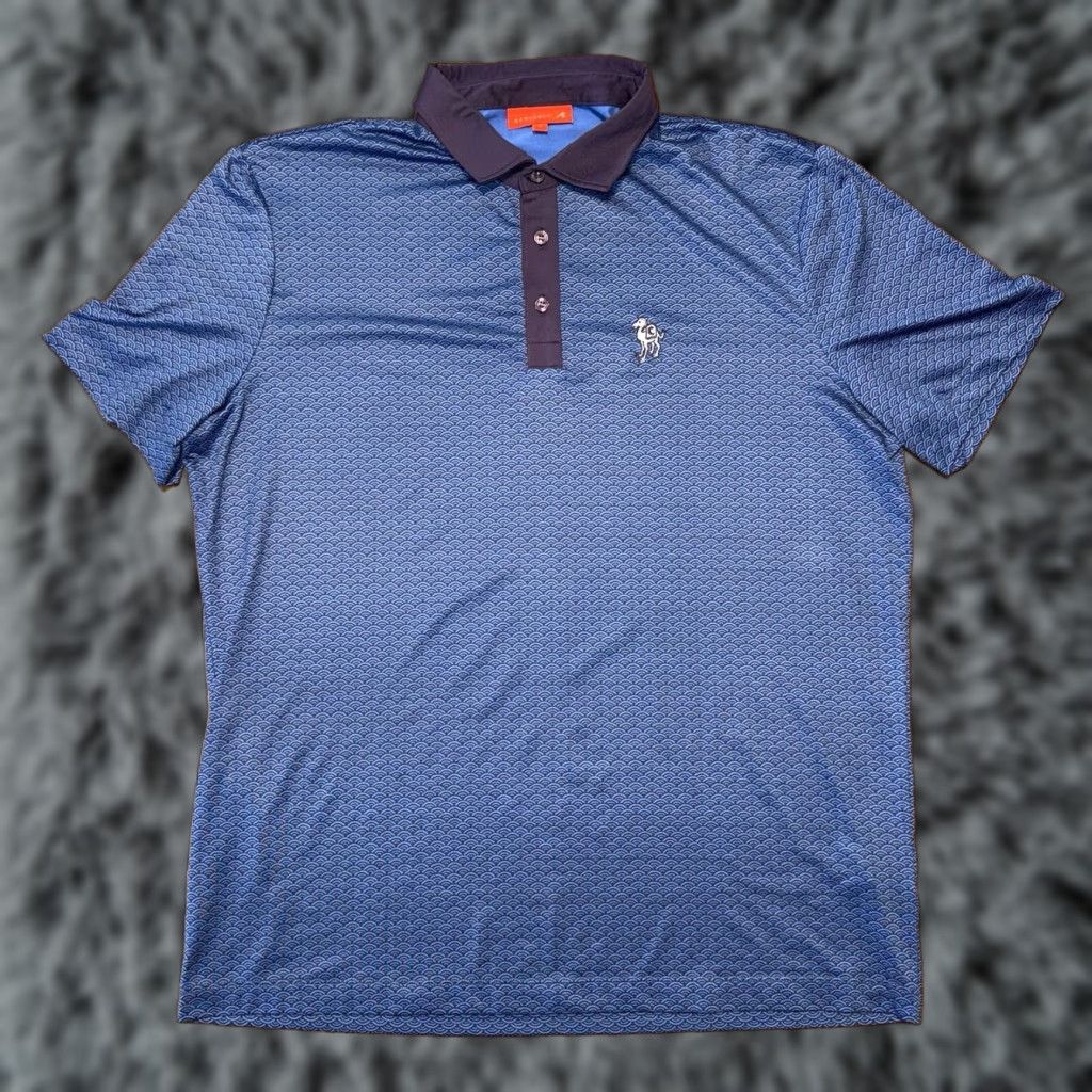 Vintage Redvanly Polo Shirt Mens Large Blue Performance Stretch Golf Camel Logo Size US XL / EU 56 / 4 - 1 Thumbnail