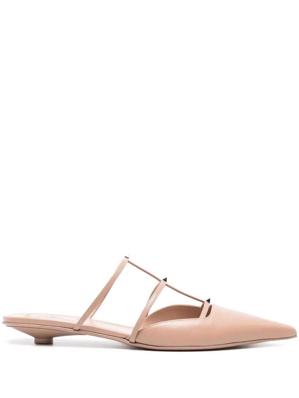 Valentino o1s22i1n0924 Smooth Leather Rockstud Wispy Mules in Pink Size US 11 / IT 41 - 1 Thumbnail