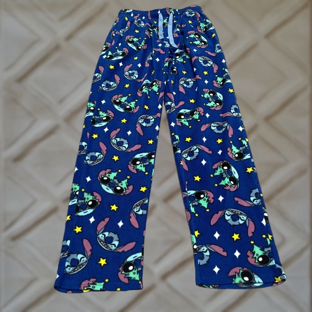 Disney Disney Lilo & Stitch Pajama Pants Mens Blue Printed Pocket 26x31 Shirt? Size US 29 - 1 Thumbnail