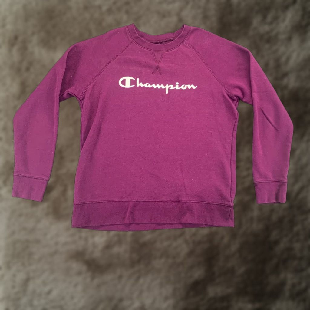 Champion Champion Sweatshirt Womens Medium Purple Pullover Long Sleeve Athletic Logo Size M / US 6-8 / IT 42-44 - 1 Thumbnail