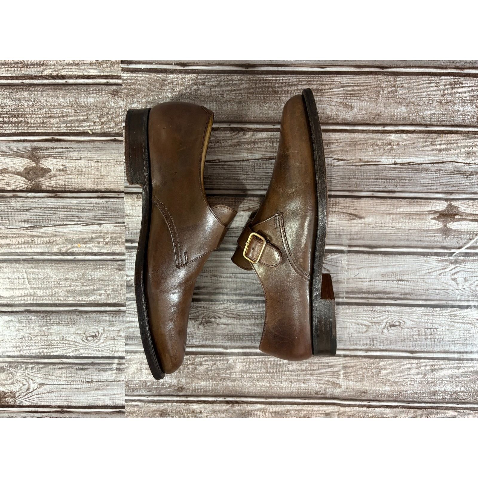 Brooks Brothers Brooks Brothers Peal & Co CROCKETT JONES Monk Dress Shoes co Size US 8.5 / EU 41-42 - 5 Thumbnail