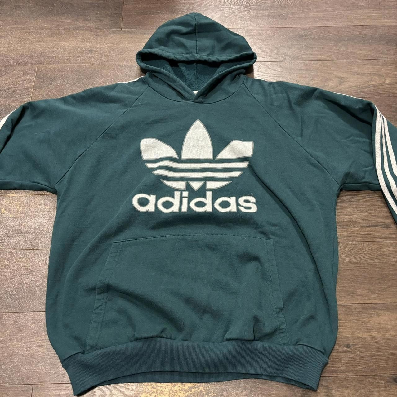 Adidas Vintage adidas striped sleeves hoodie 80s XL Size US XL / EU 56 / 4 - 4 Thumbnail