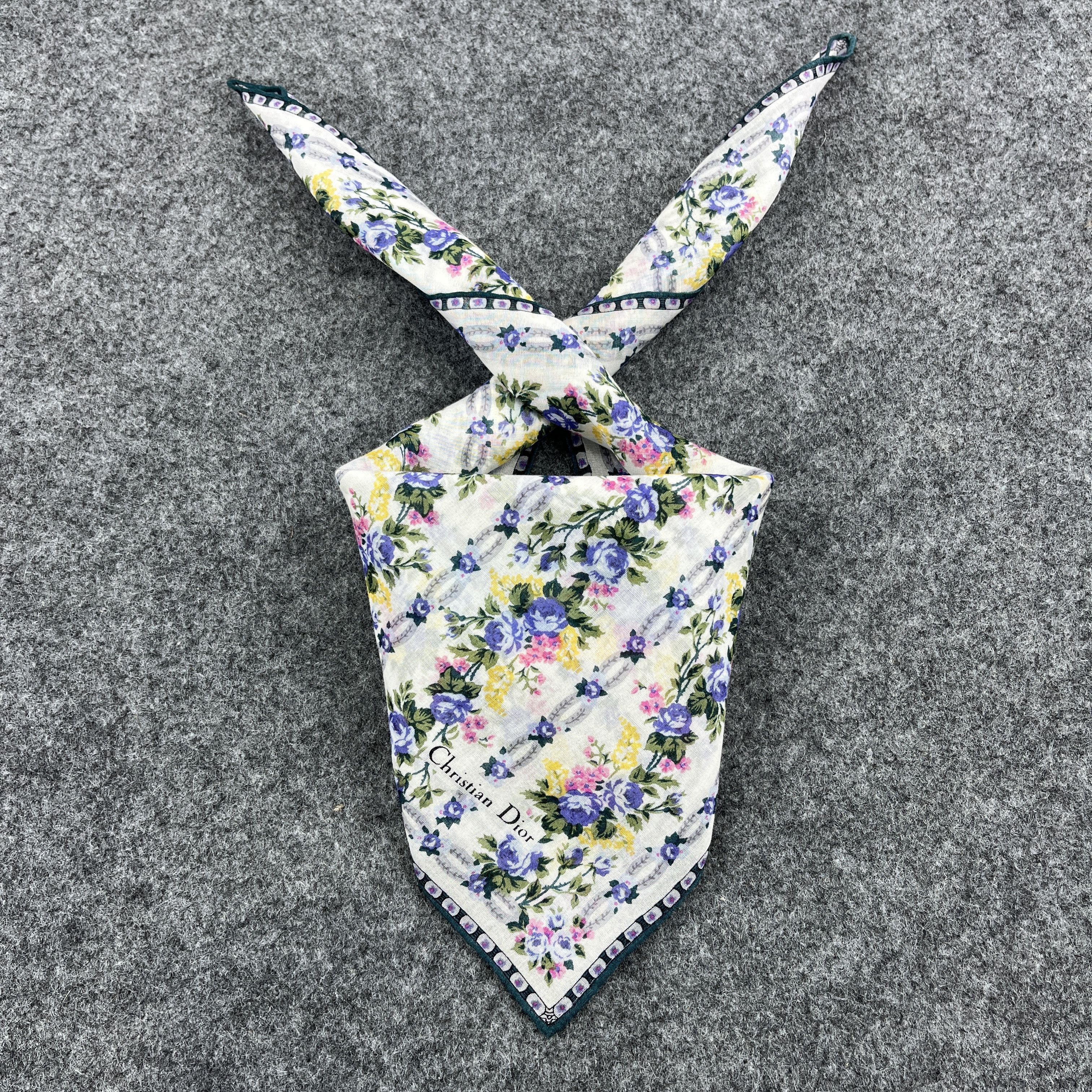 Vintage Christian Dior Handkerchief / Bandana / Neckerchief B710 Size ONE SIZE - 3 Thumbnail
