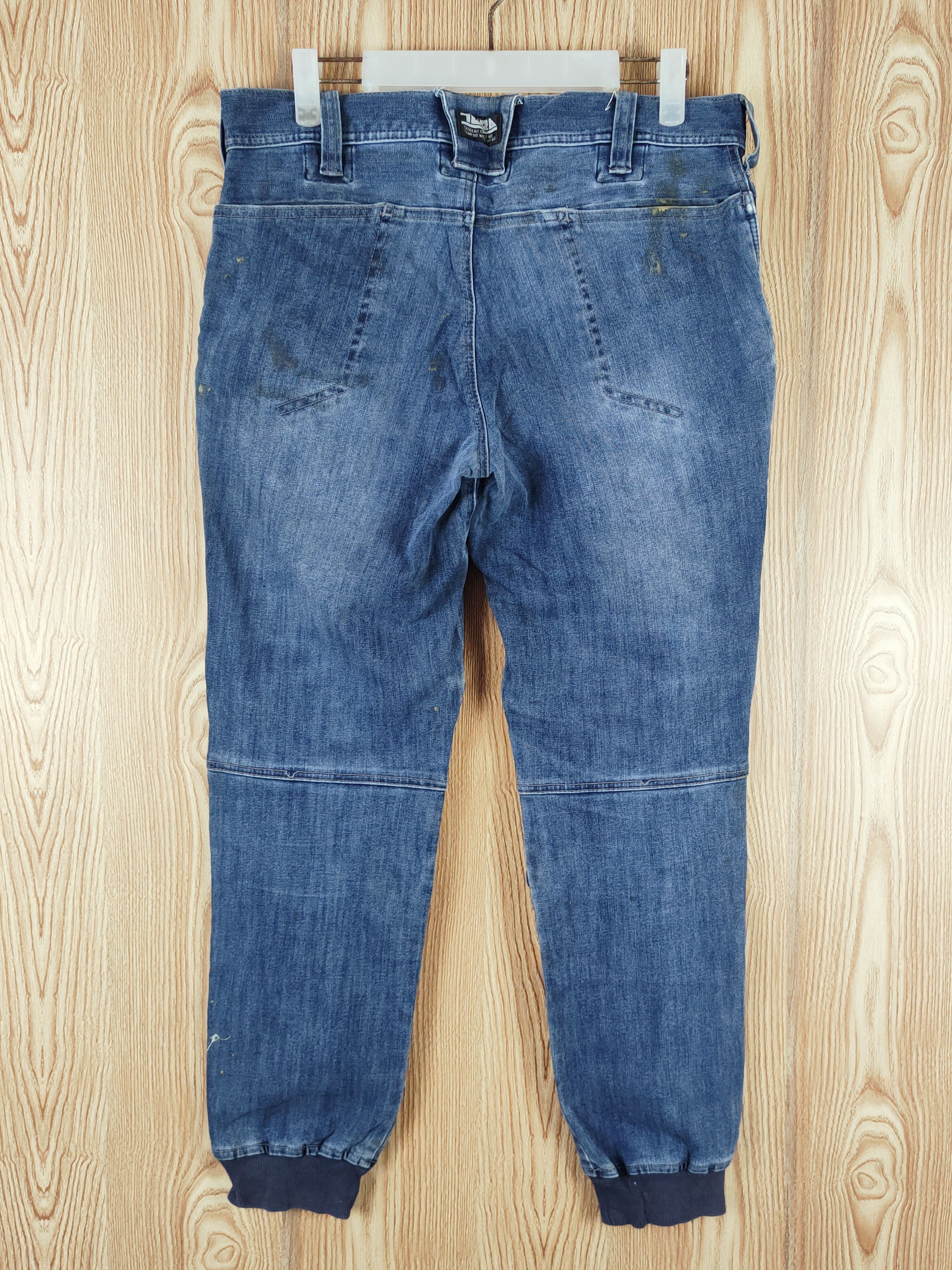 Japanese Brand TORA Blue Distressed vintage dirty Ripped Joggers #S2770 Size US 33 - 8 Thumbnail