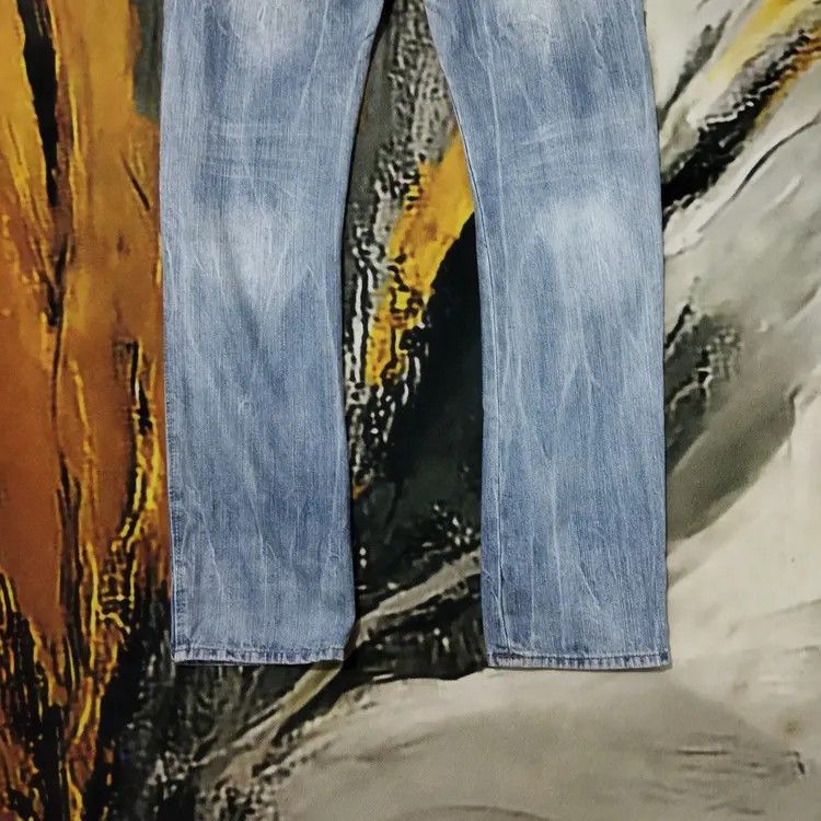 Vintage VINTAGE PINK LATTE DISTRESSED FADED BLUE JEANS PANTS Size US 30 / EU 46 - 10 Thumbnail