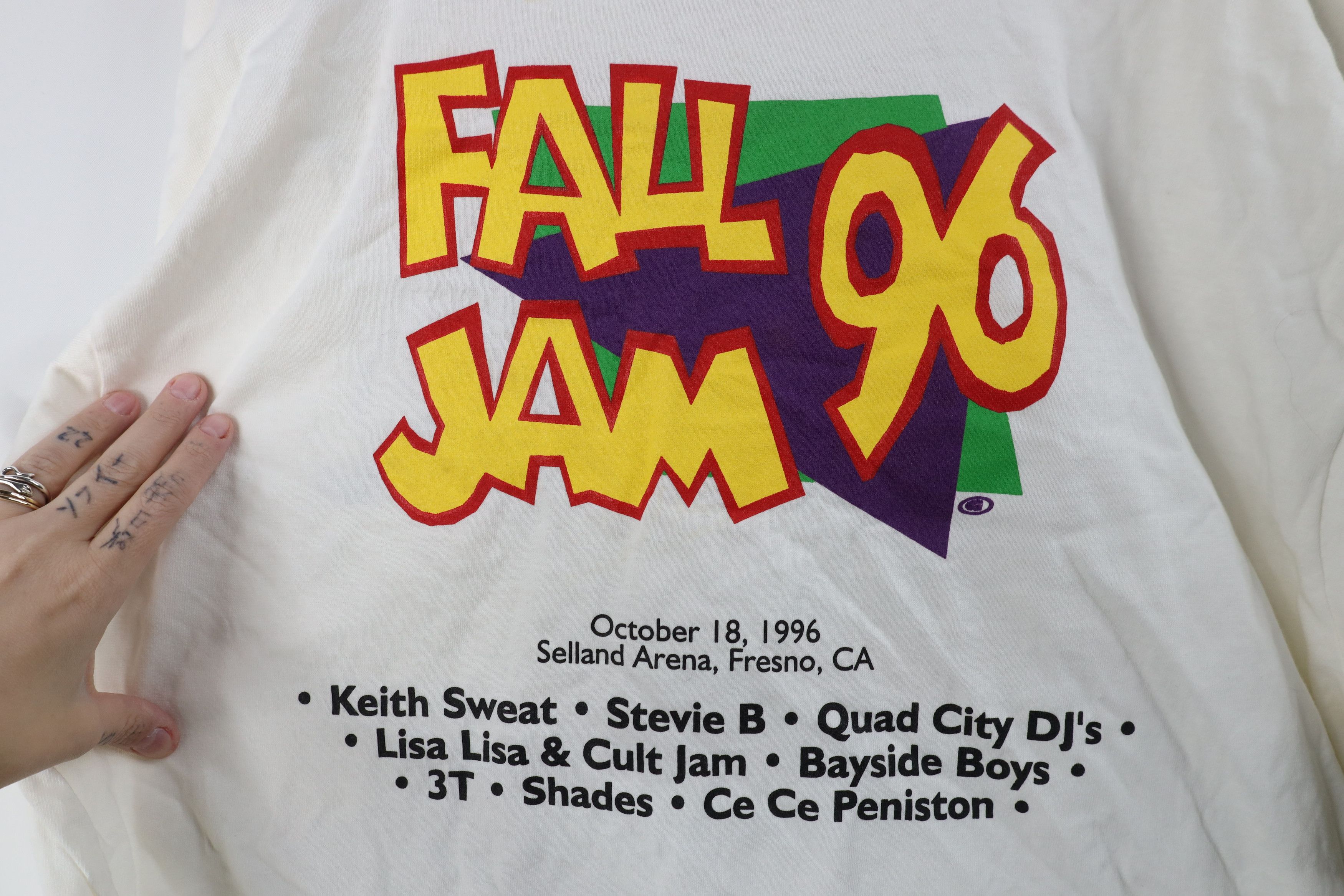 Vintage Vintage 90s Sweat B95 94.9 Hip Hop Fall Jam 96 T-Shirt USA Size US XL / EU 56 / 4 - 10 Thumbnail