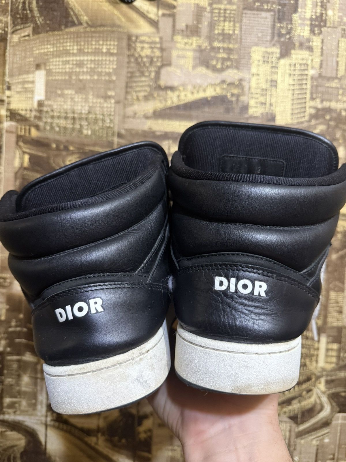 Dior Dior b27 learher high trainers Size US 10.5 / EU 43-44 - 3 Thumbnail