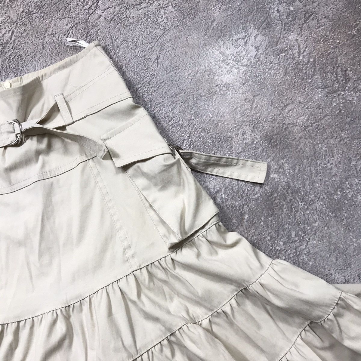 Vintage Vintage Y2K Ruched Midi Skirt Coquette Streetwear Tapered 25 Size 25" / US 0 / IT 36 - 3 Thumbnail