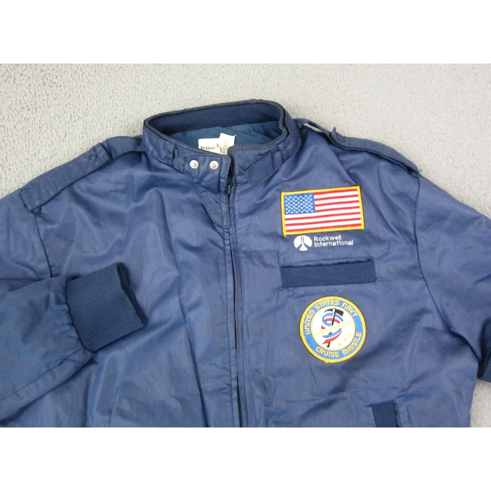 Vintage VINTAGE King Louie US Navy Tomahawk Cruise Missile Bomber Jacket Mens L Blue Size US L / EU 52-54 / 3 - 2 Thumbnail