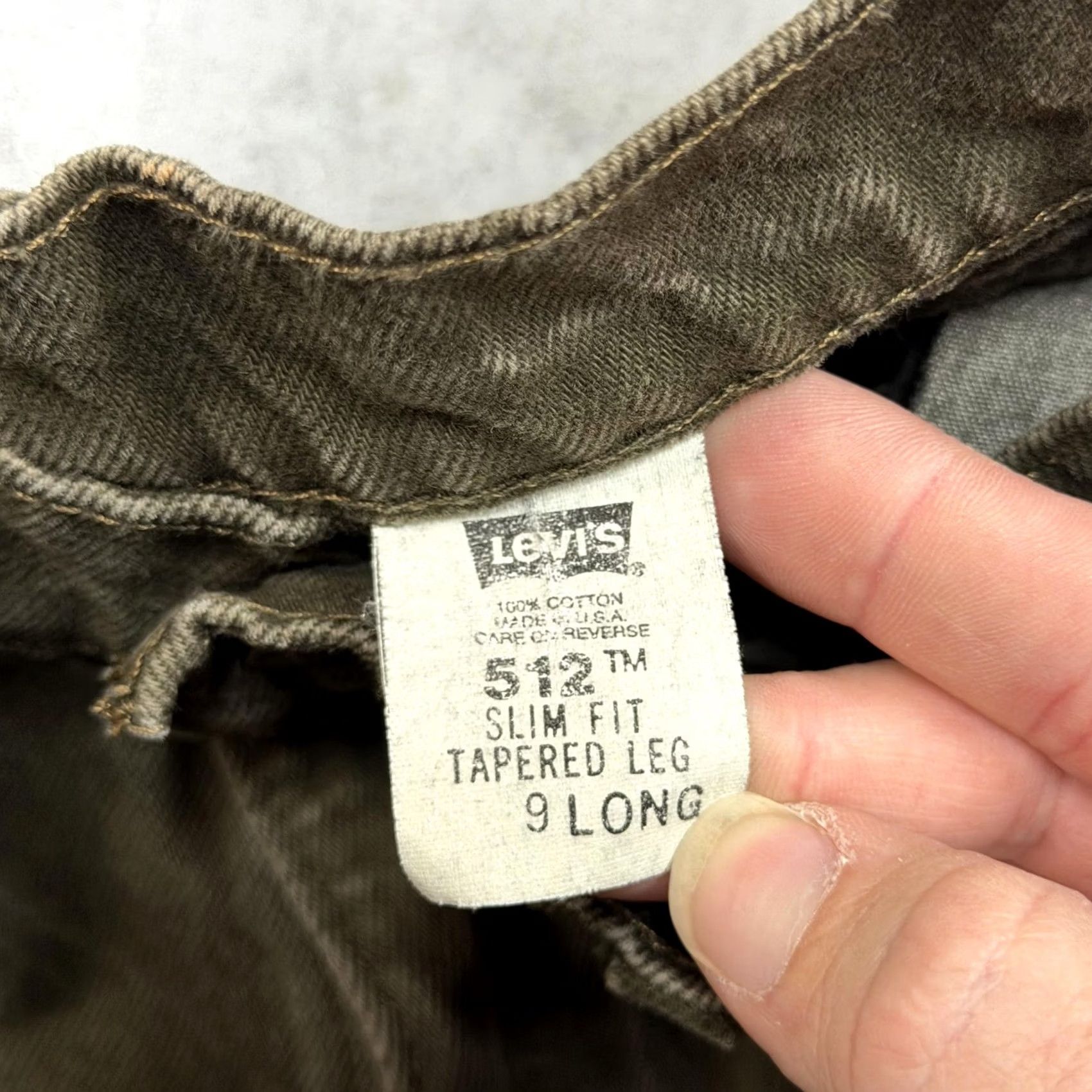 Levi's VINTAGE Levi's Jeans 512 Juniors 9 Long Green High Rise Slim Tapered 5-Pocket Denim USA 90s Womens Size 30" / US 8 / IT 44 - 4 Thumbnail