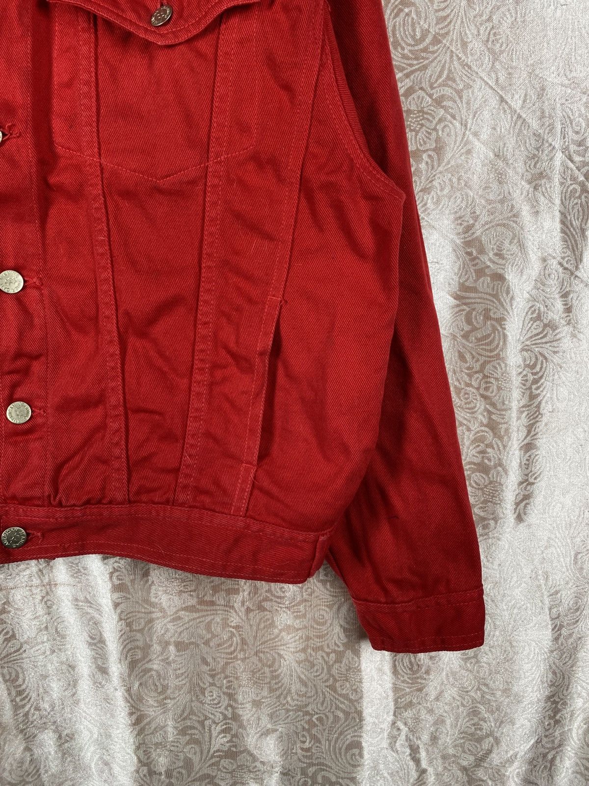 Japanese Brand Vintage Glee Man Red Denim Trucker Japanese Casual Workwear Size US M / EU 48-50 / 2 - 6 Thumbnail