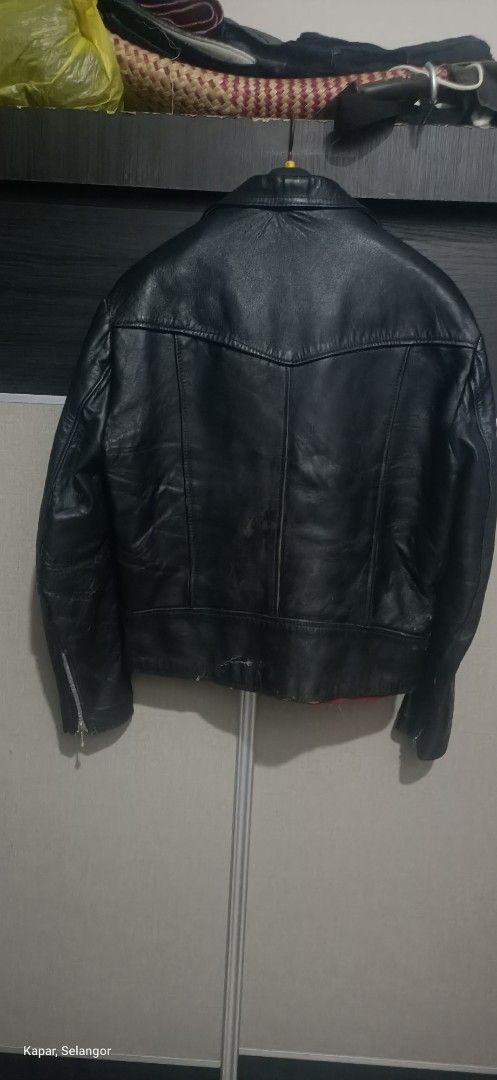 Genuine Leather × Vintage Punk biker double collar leather jacket Size US M / EU 48-50 / 2 - 4 Thumbnail
