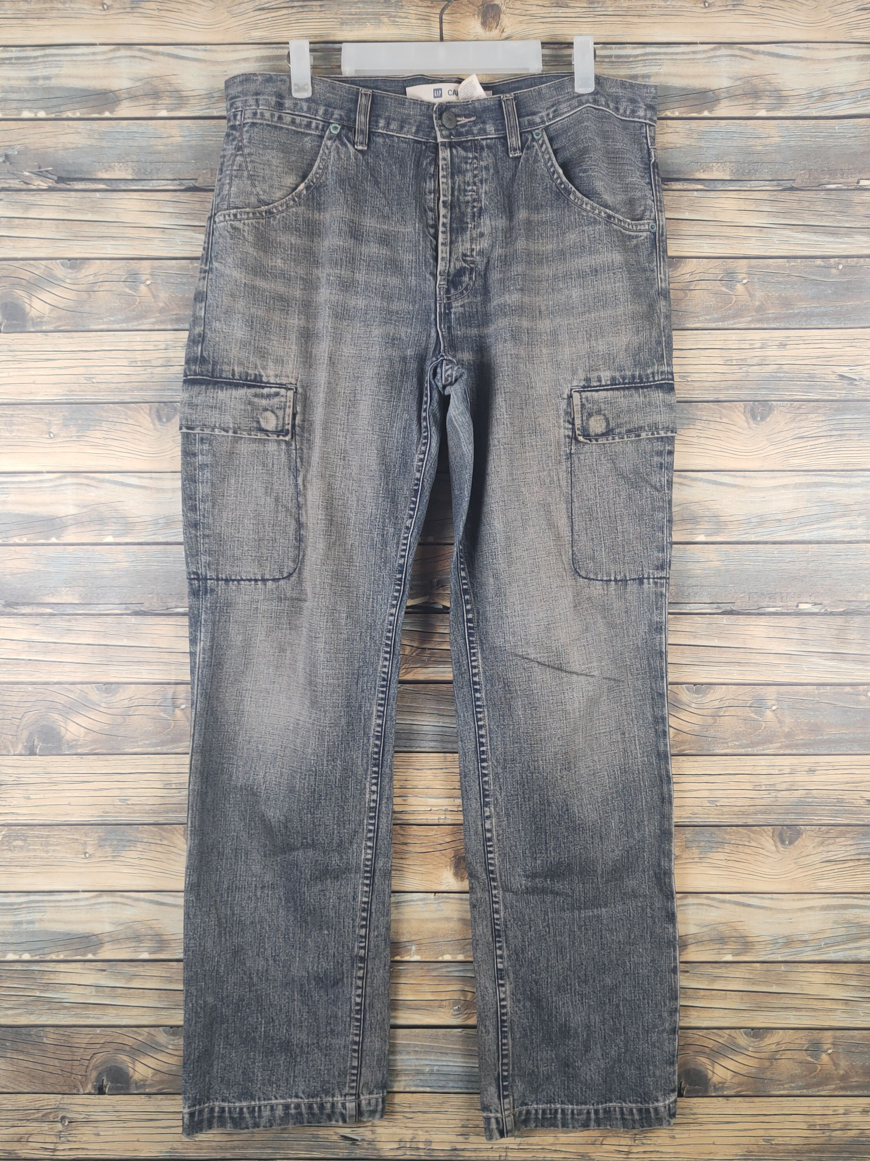 Gap DL Gap Dark Blue Distressed Ripped Jeans #1512 Size US 34 / EU 50 - 1 Thumbnail